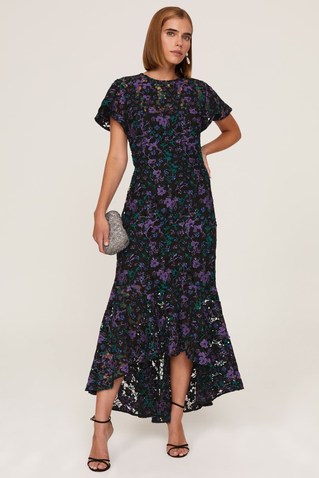 Shoshanna Albany Dress Blue-purple-print