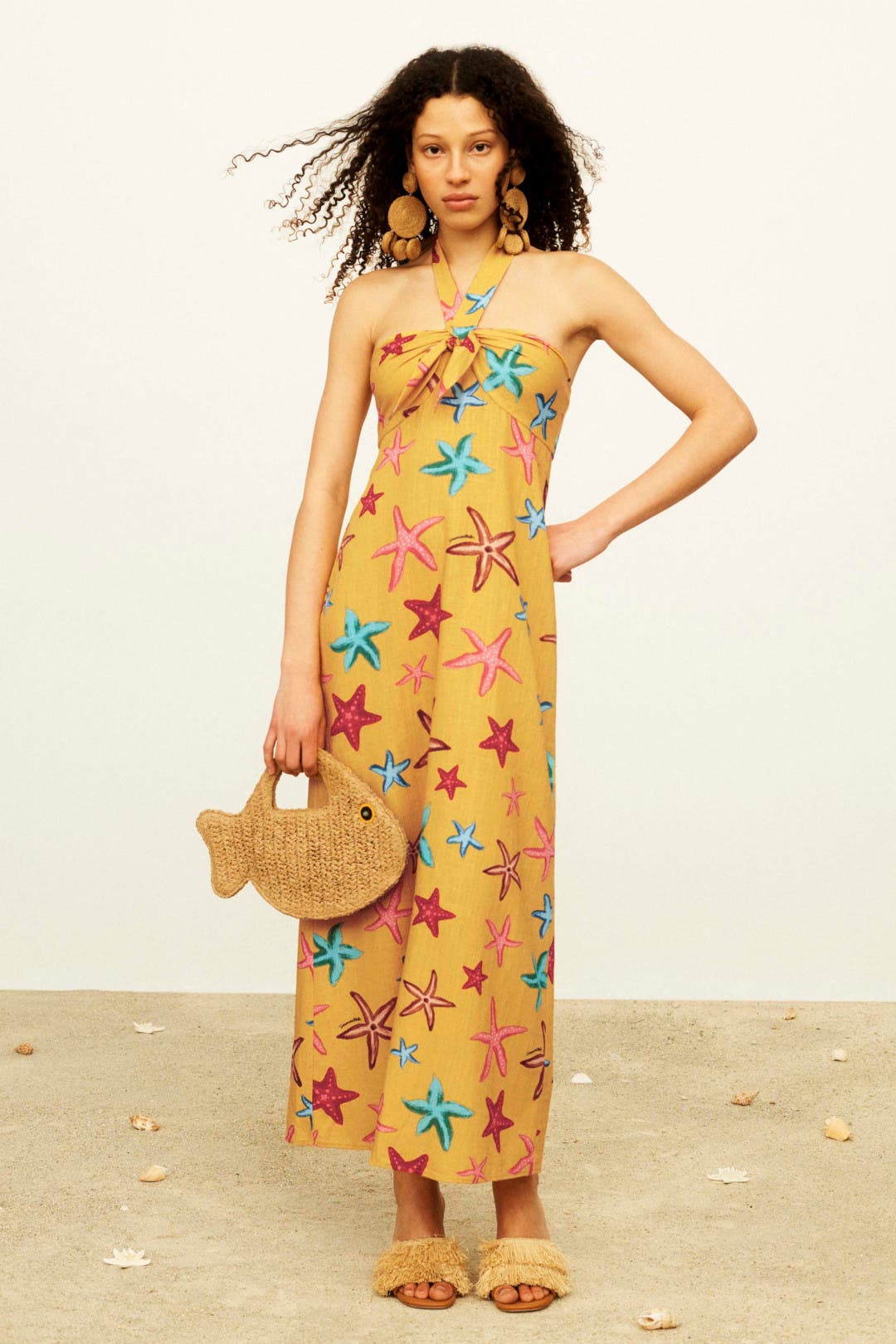 Simonmiller Del Linen Maxi Dress Yellow-multicolored-print