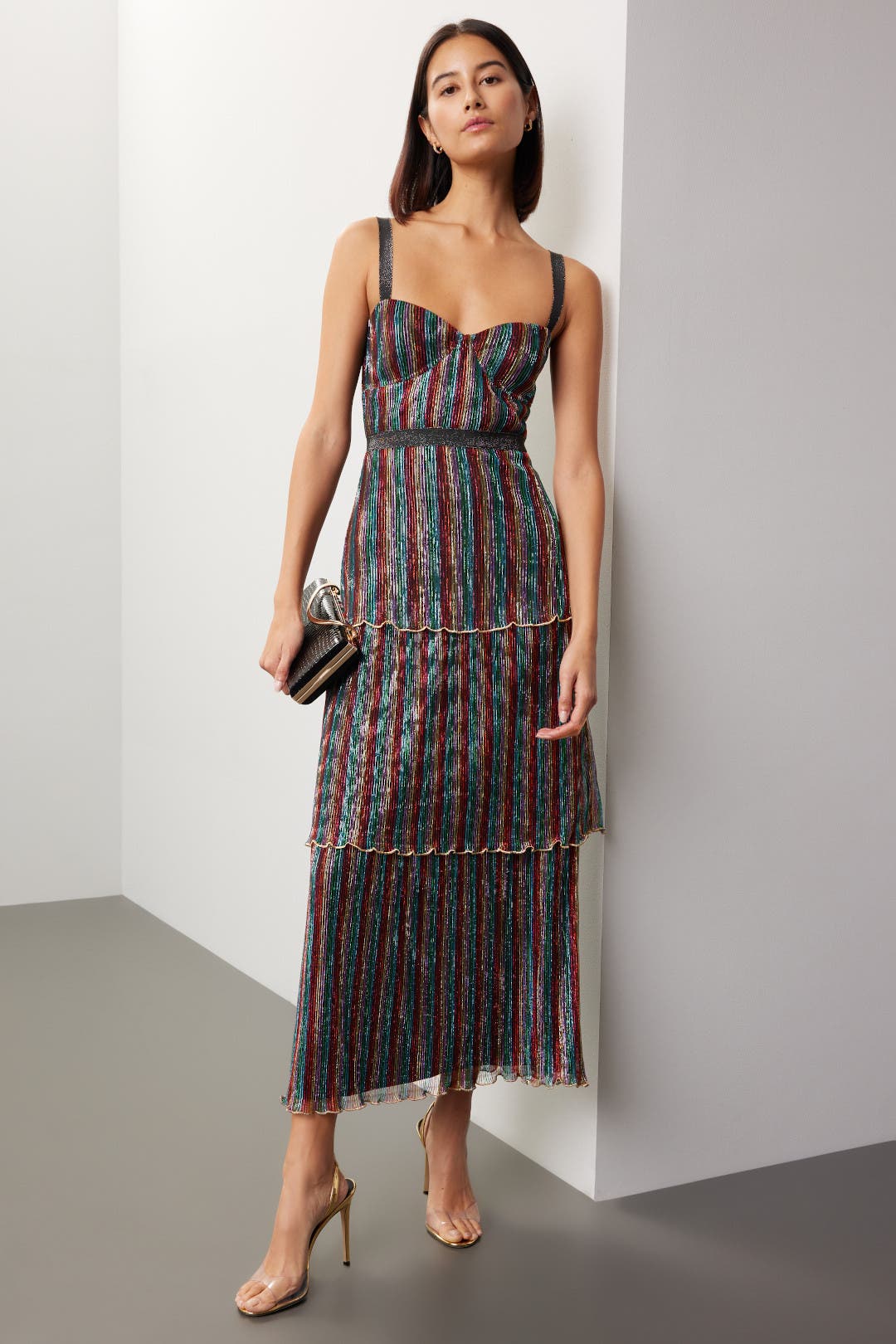 Saylor Aviva Dress Black-multicolored-print