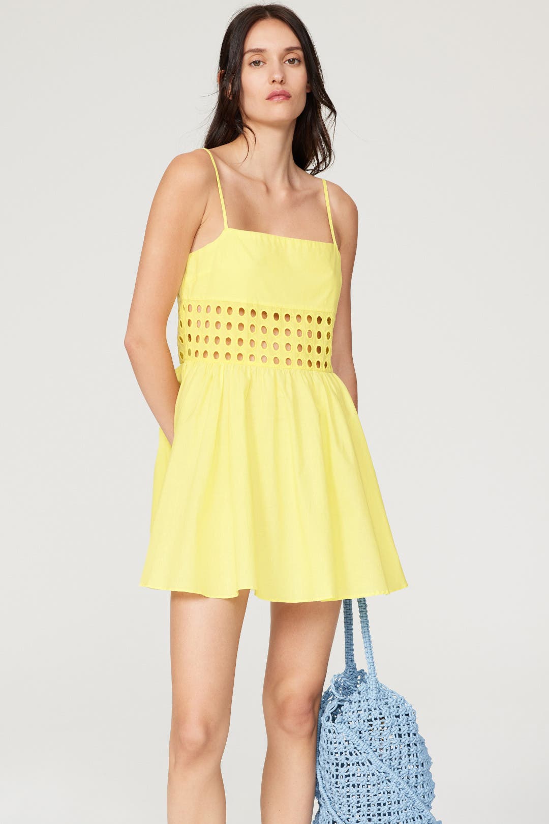 Solid & Striped Amelia Mini Dress Yellow