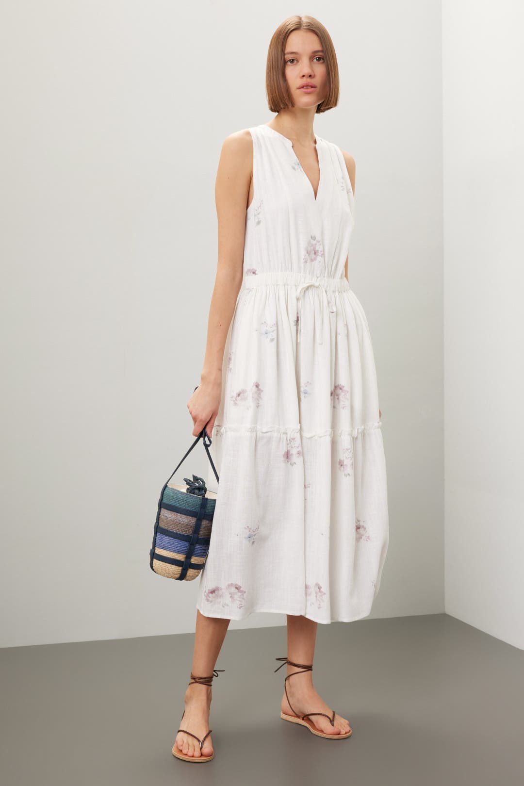Splendid Livia Dress Cream-pink-print