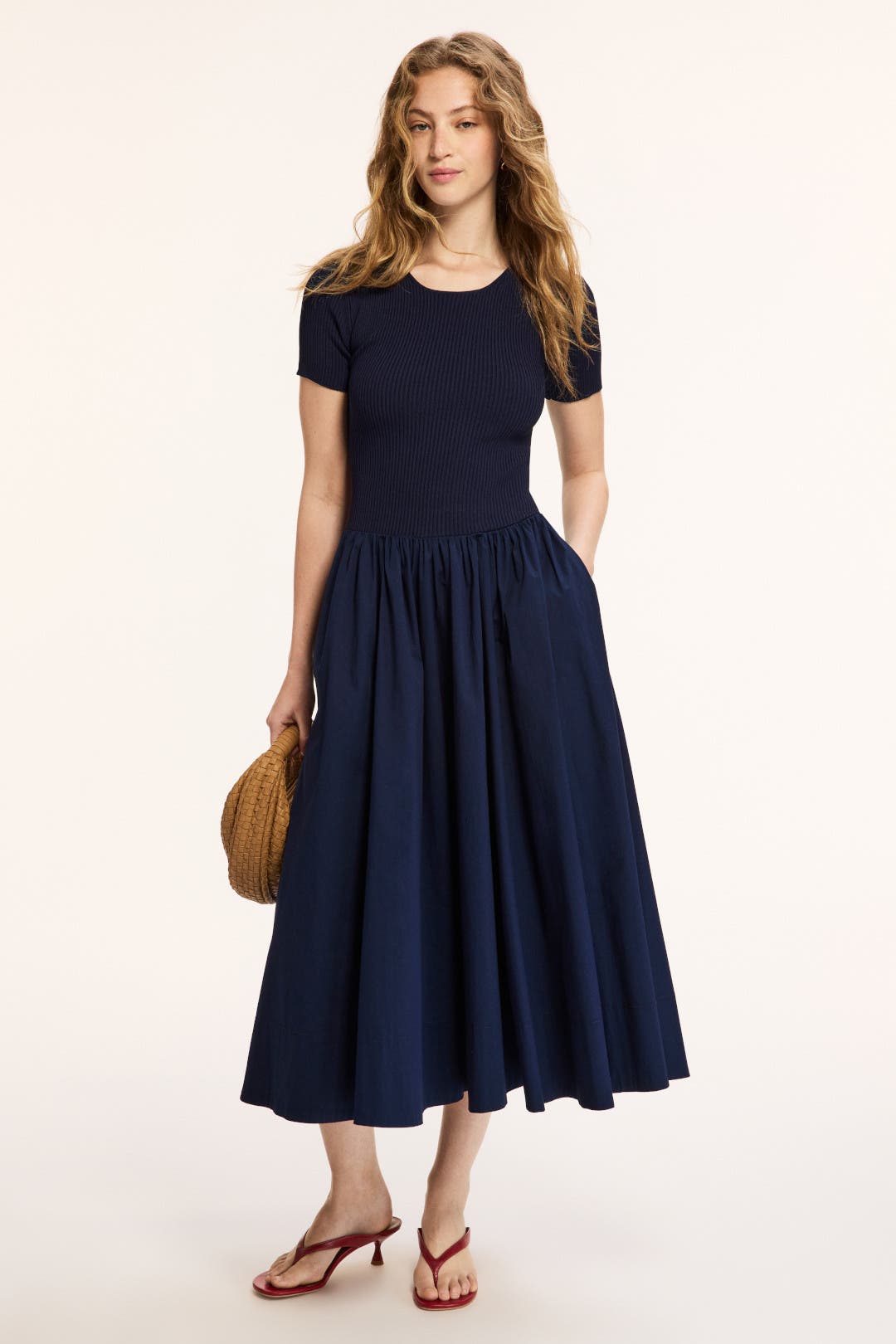 Staud Ysabel Dress Blue