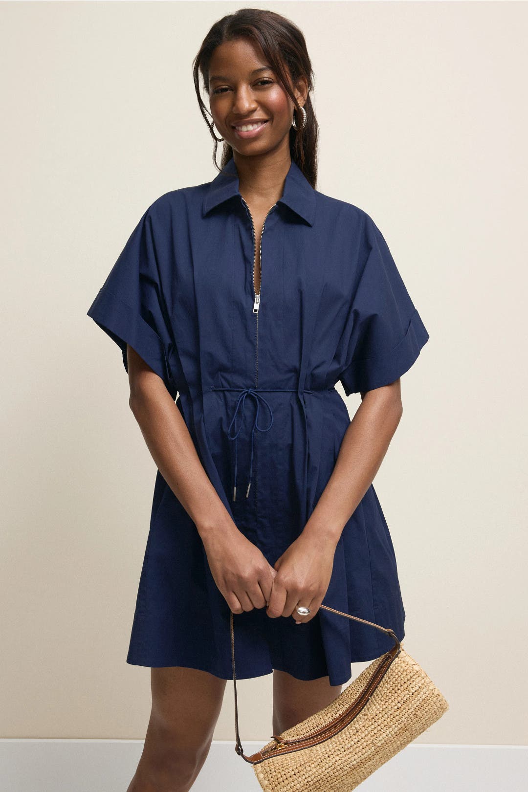 Staud Cori Mini Dress Blue