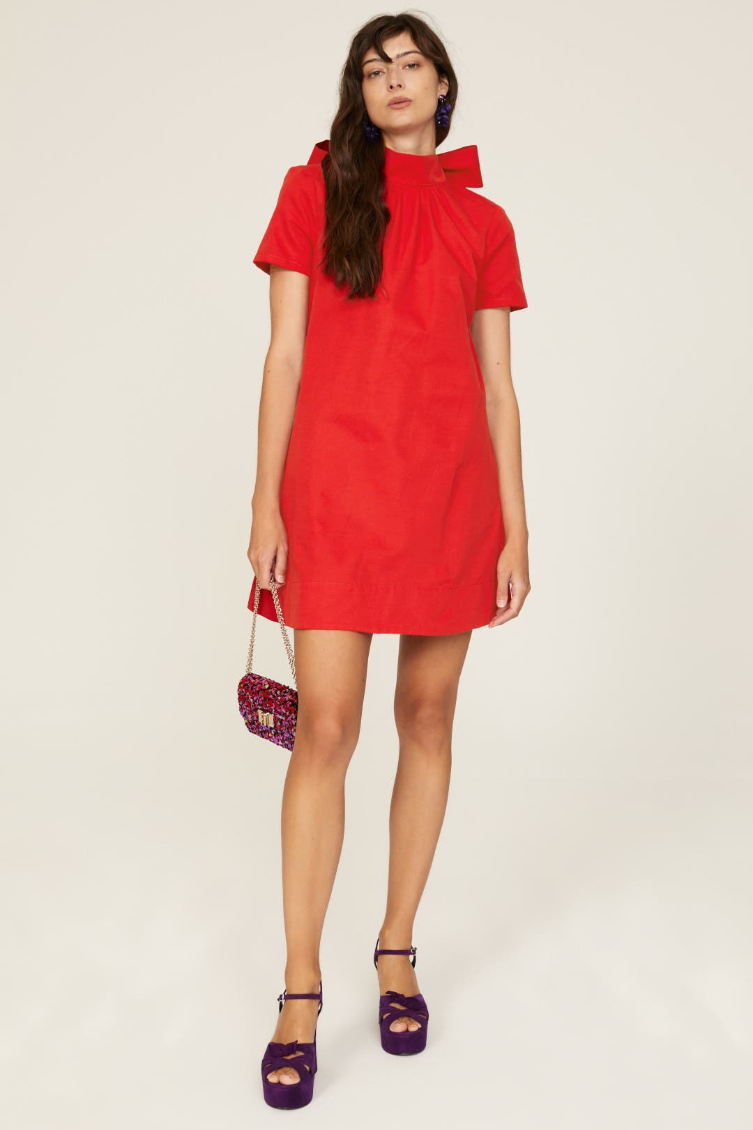 Staud Mini Ilana Dress Red