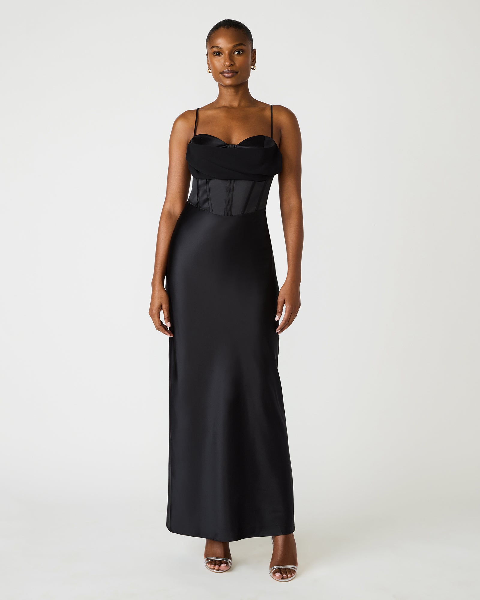 Steve Madden Women's Carmela Dress Sleeveless Dresses - Black - Size - PolyesterSatin