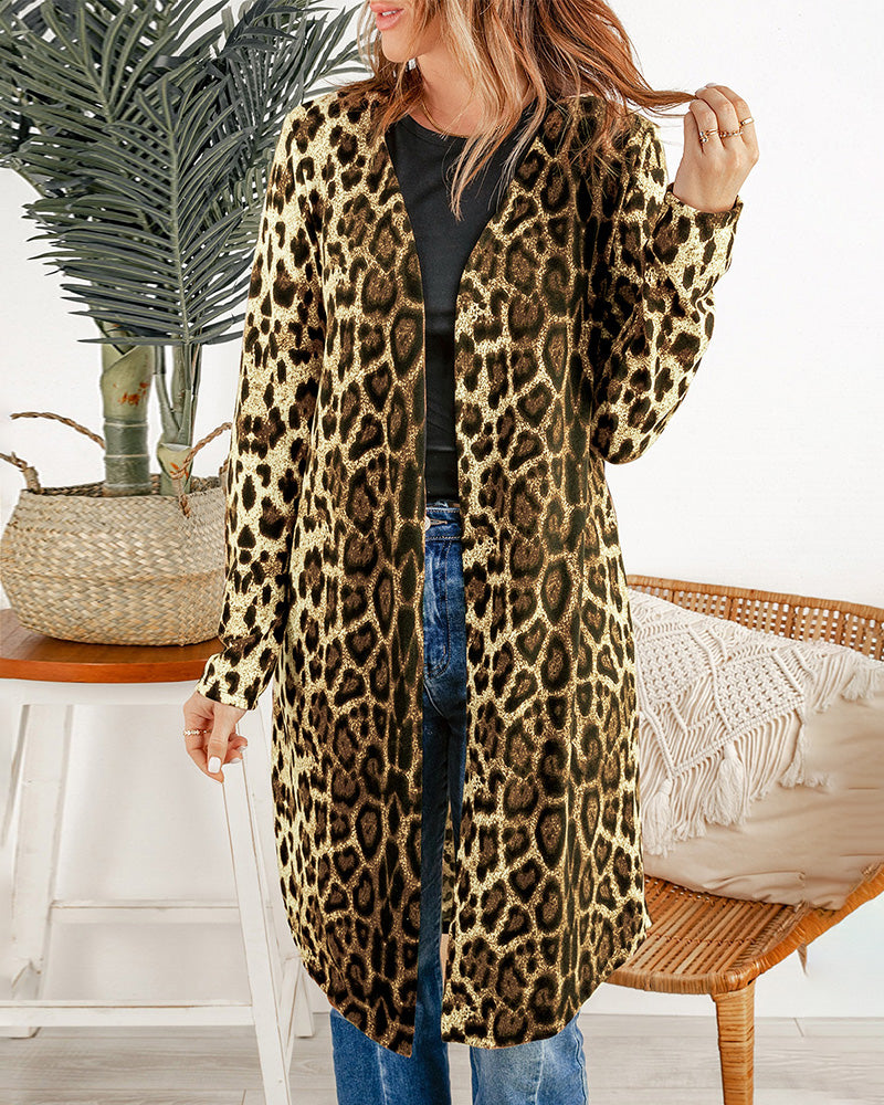 Open Front Knit Cardigan - Yellow S