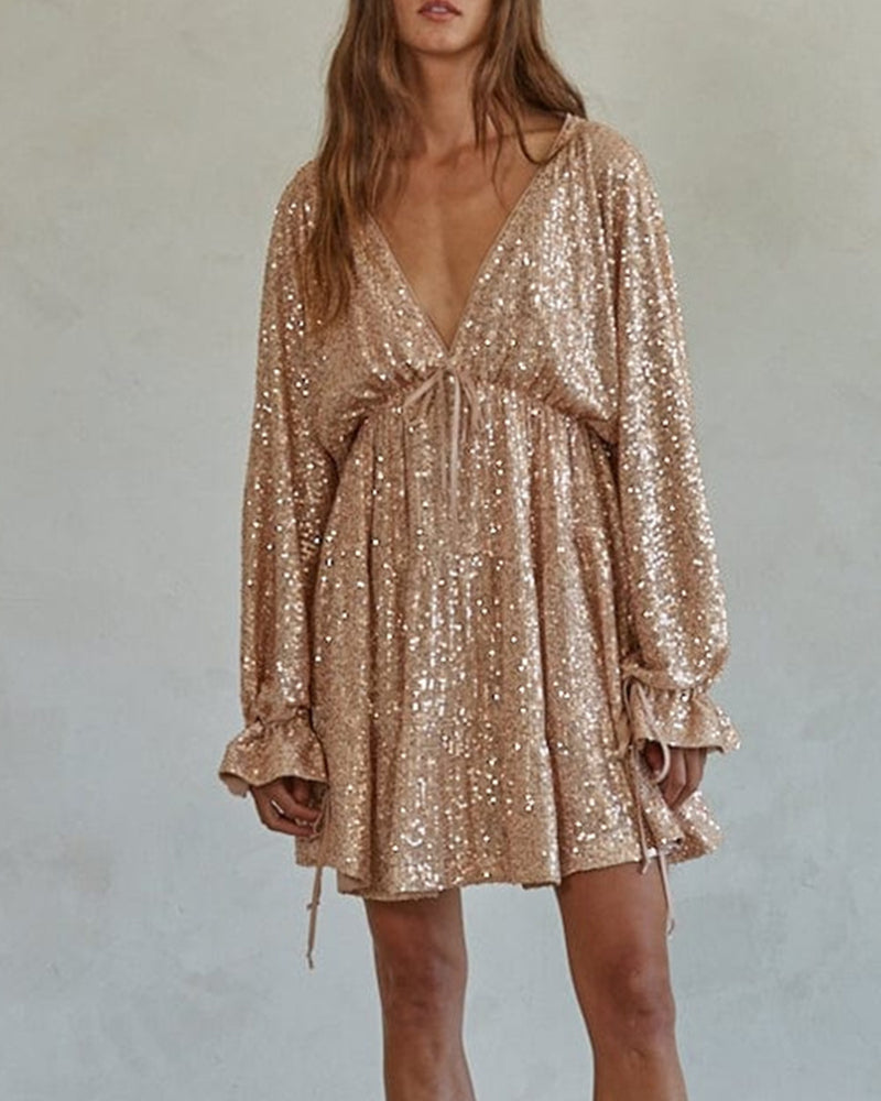 Elegant Sparkle Sequin Mini Dress