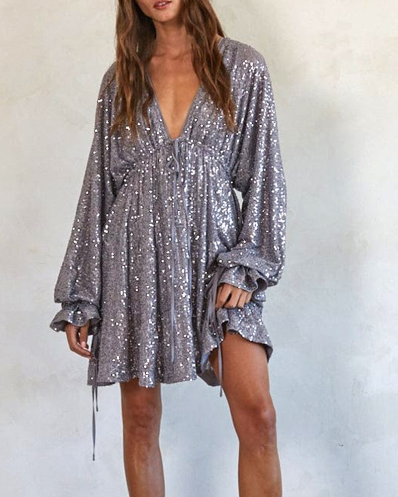 Elegant Sparkle Sequin Mini Dress
