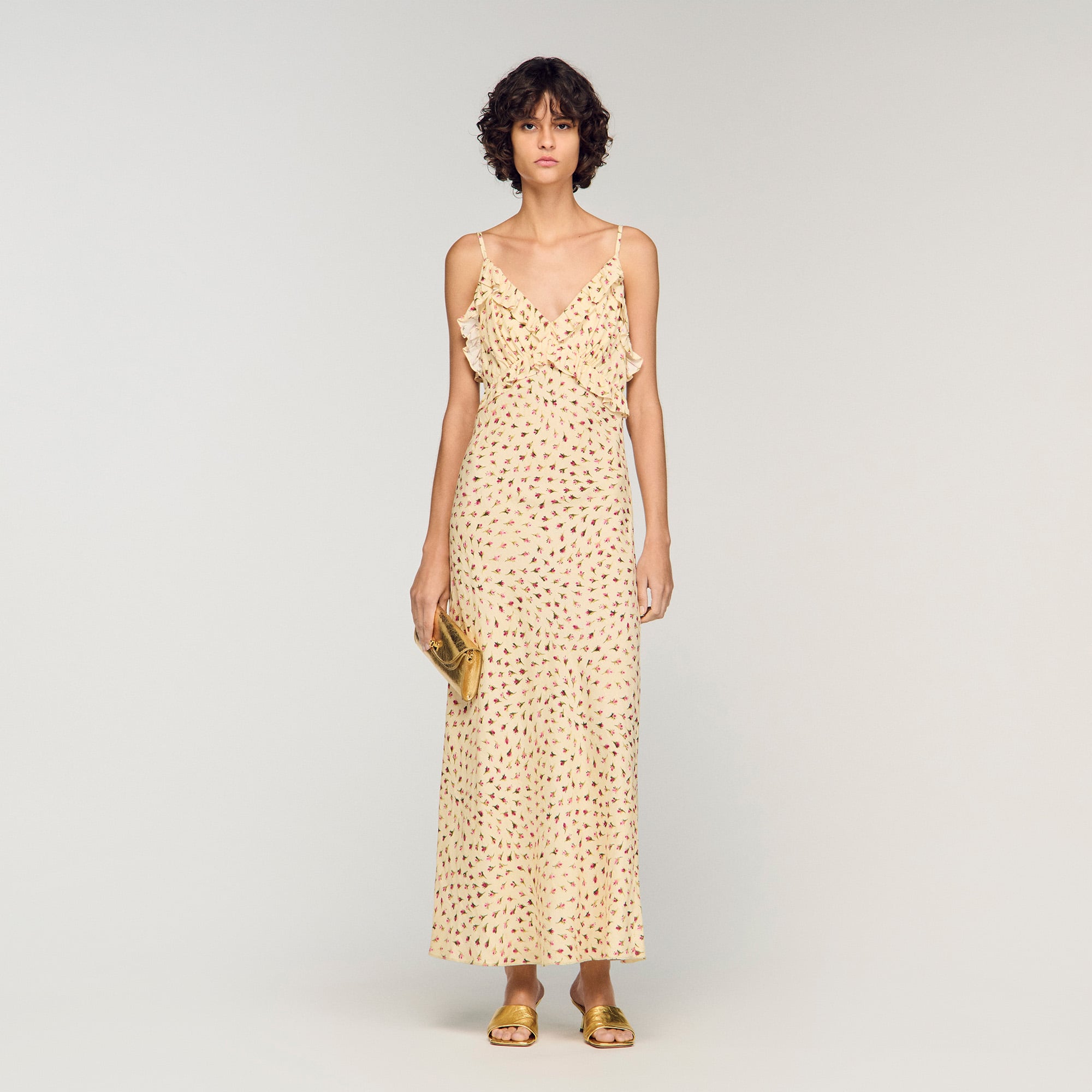 Flower print maxi dress