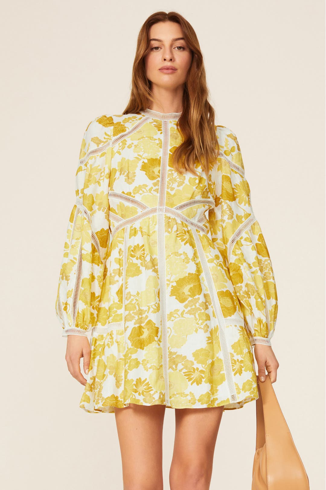 Ted Baker Cornila Dress Yellow-white-print