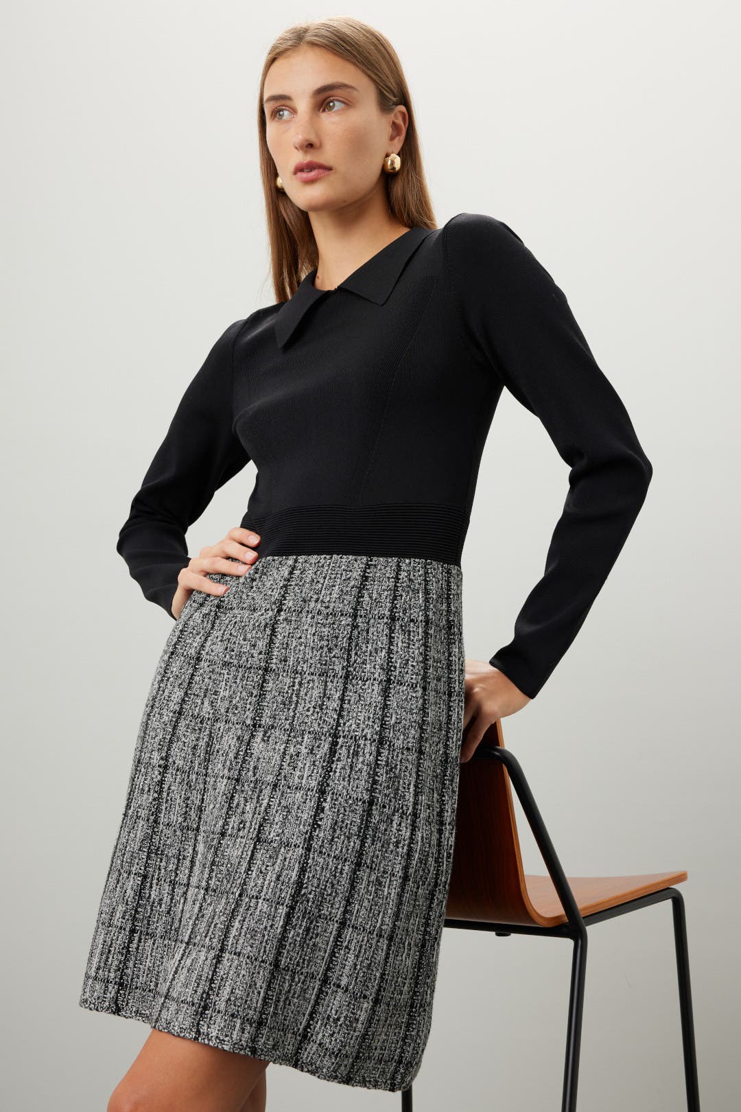 Ted Baker Leanno Dress Black-grey
