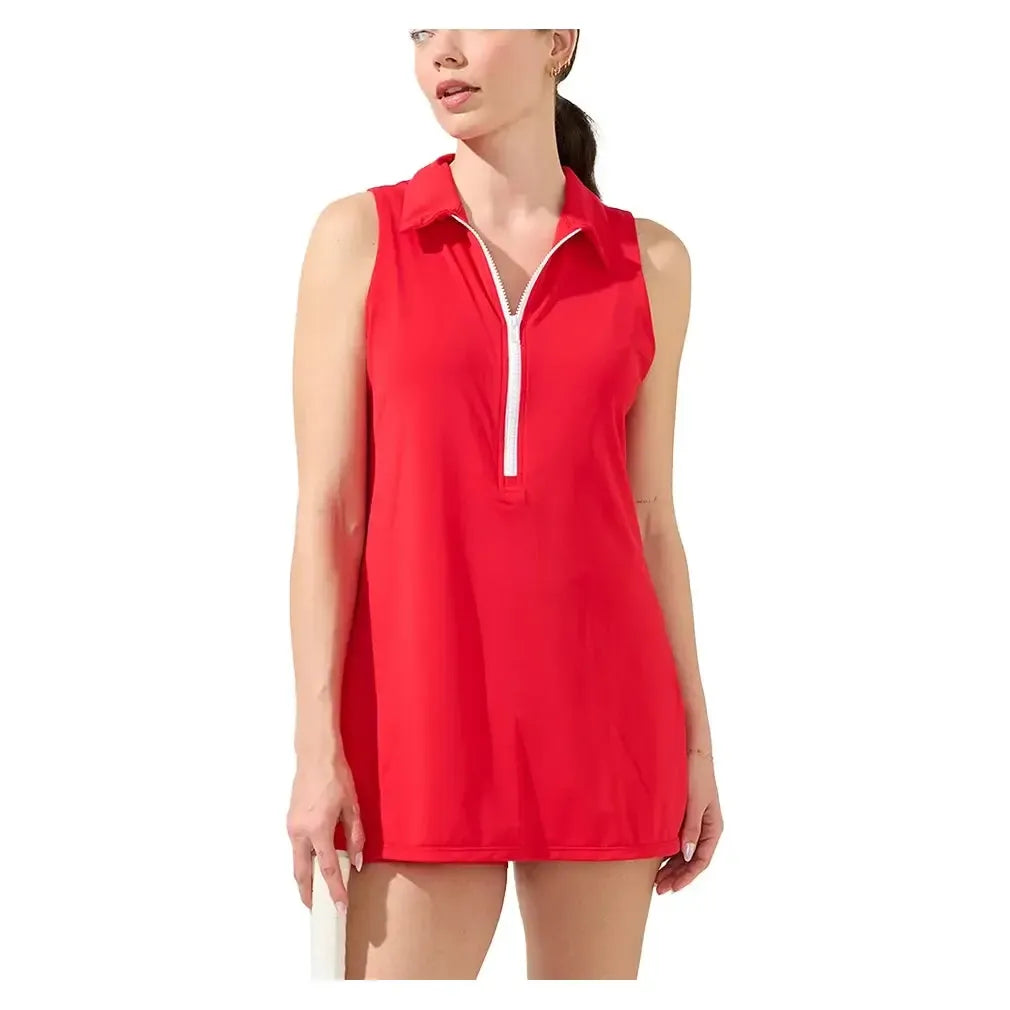 Women's The Hampton Tennis Dress - RED