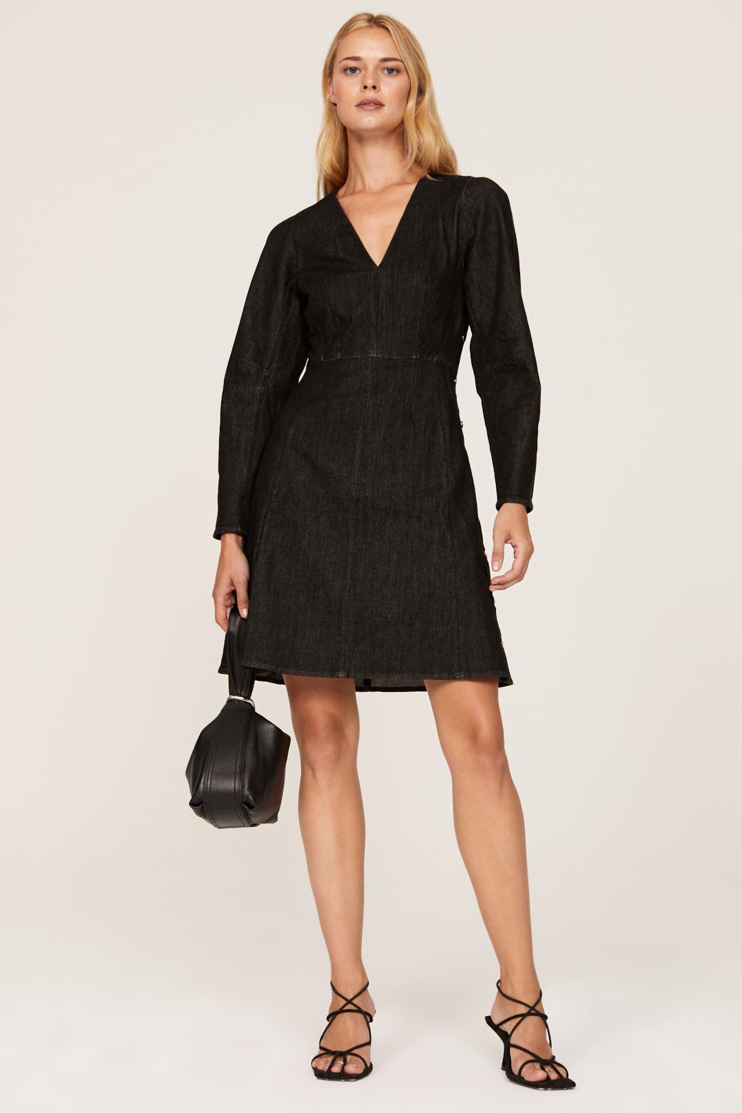 Thakoon x RTR Black Denim Dress Black
