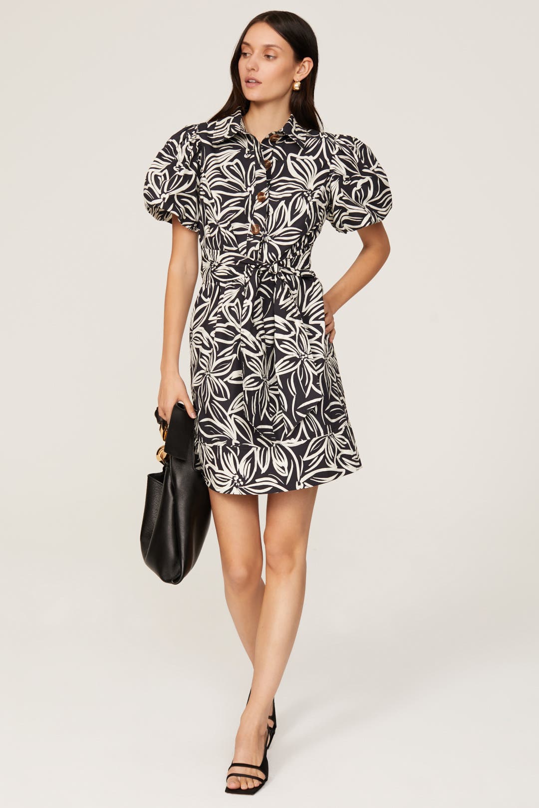 Toccin Tina Shirt Dress Black-print