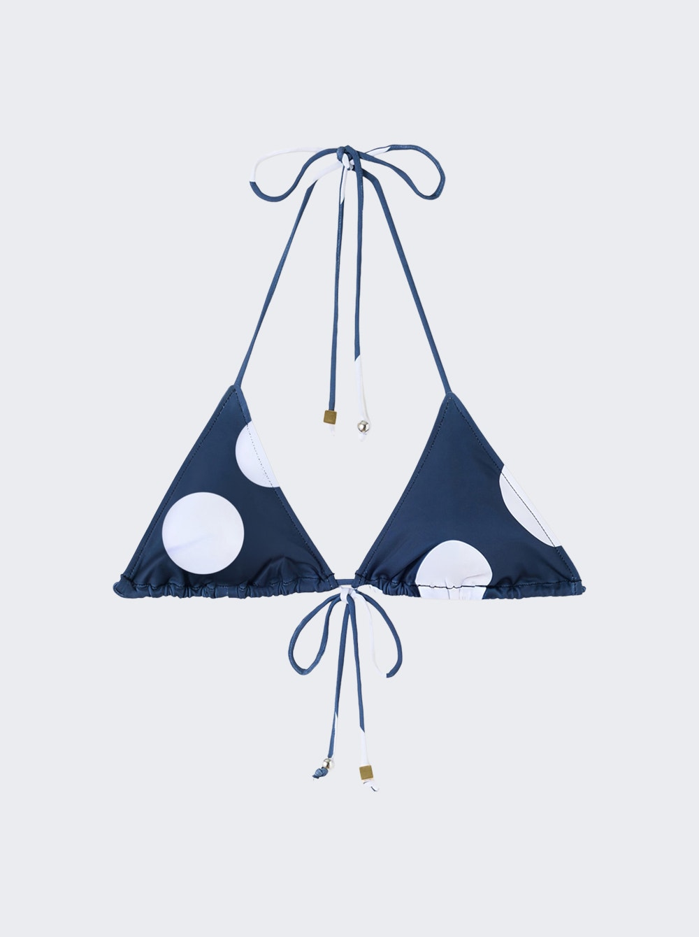 The Triangle Bikini Top Navy Heart Dots