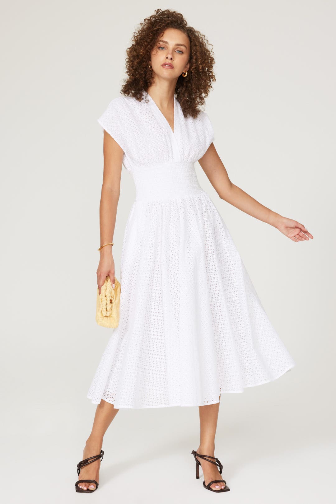 Tory Burch Cotton Eyelet Dress White