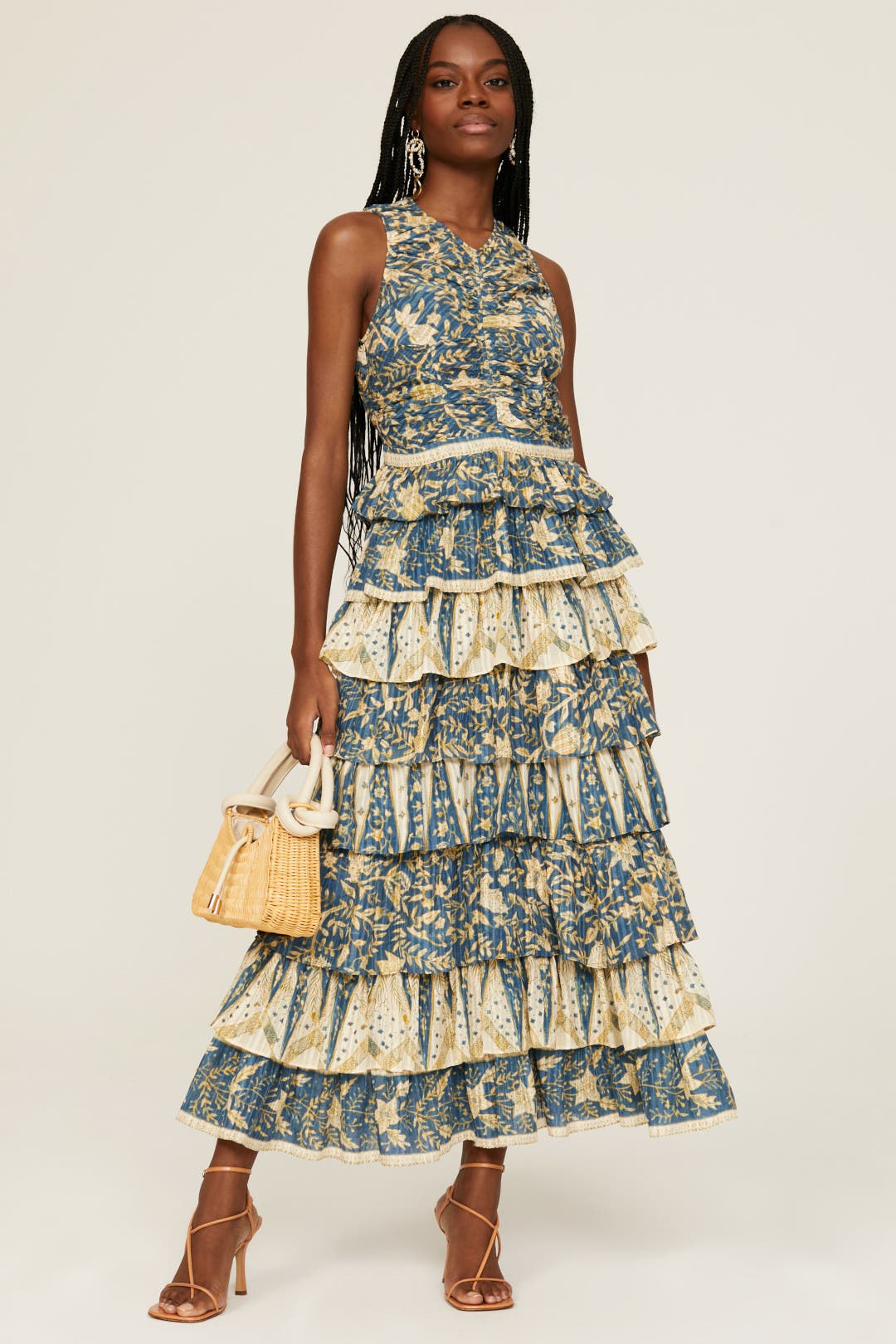 Ulla Johnson Ariah Dress Blue-yellow-print