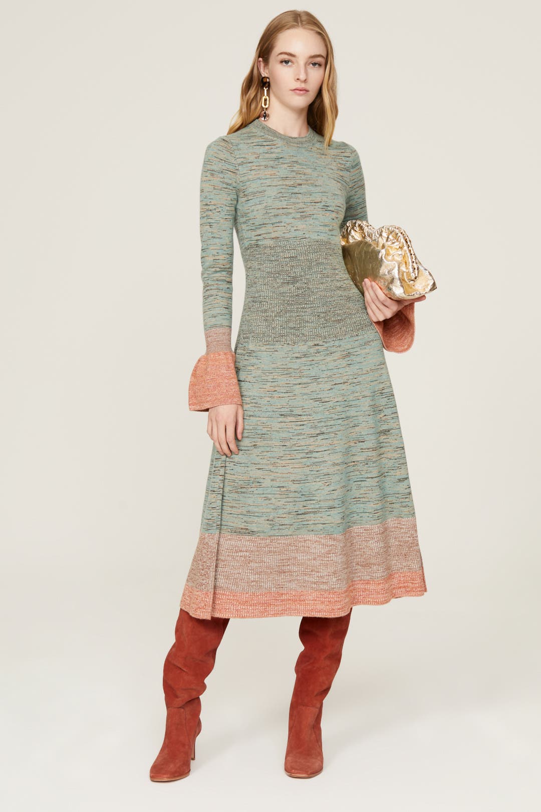 Ulla Johnson Nathalie Dress Green-pink