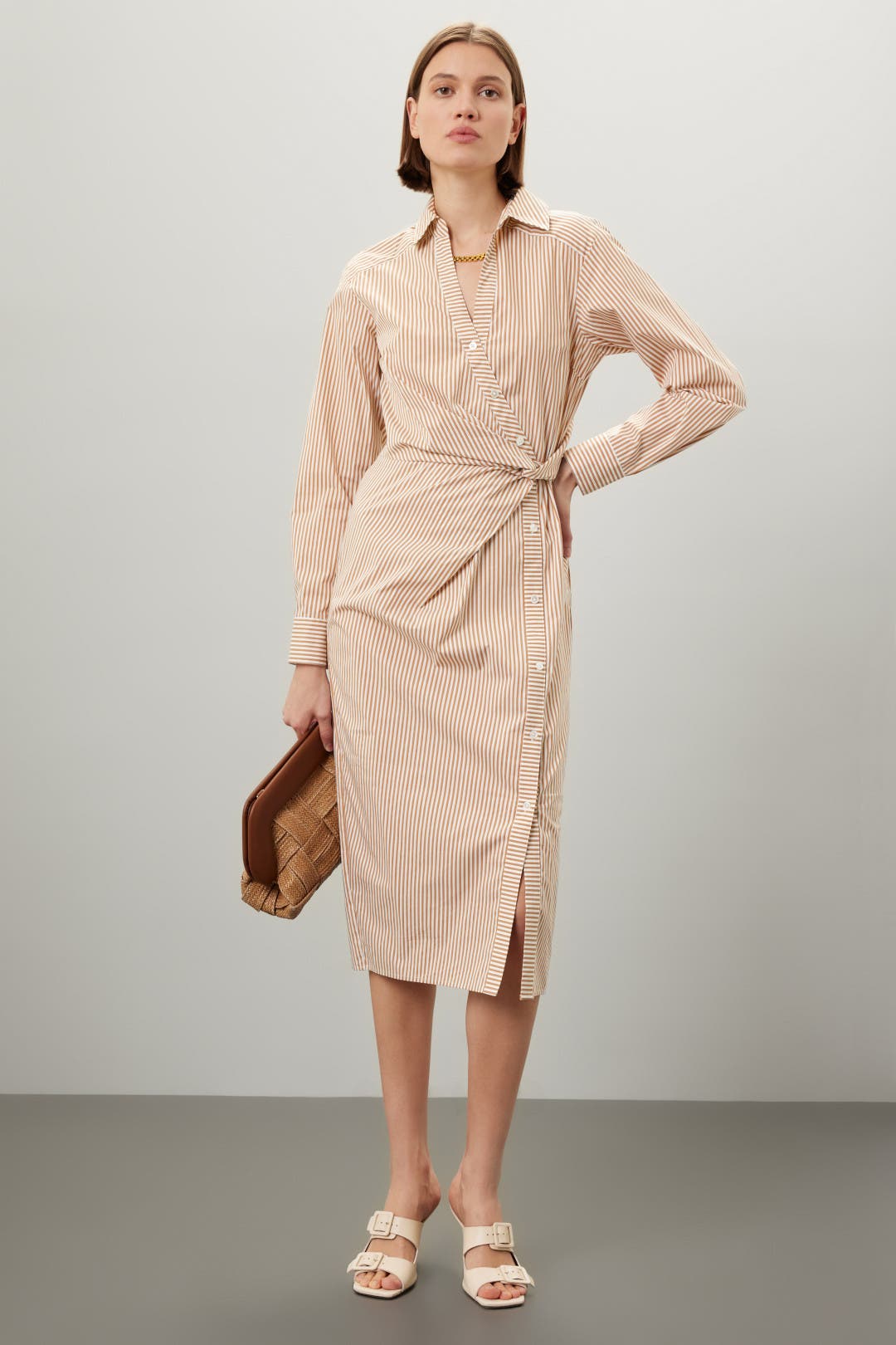 Veronica Beard Wright Dress Brown-white-print