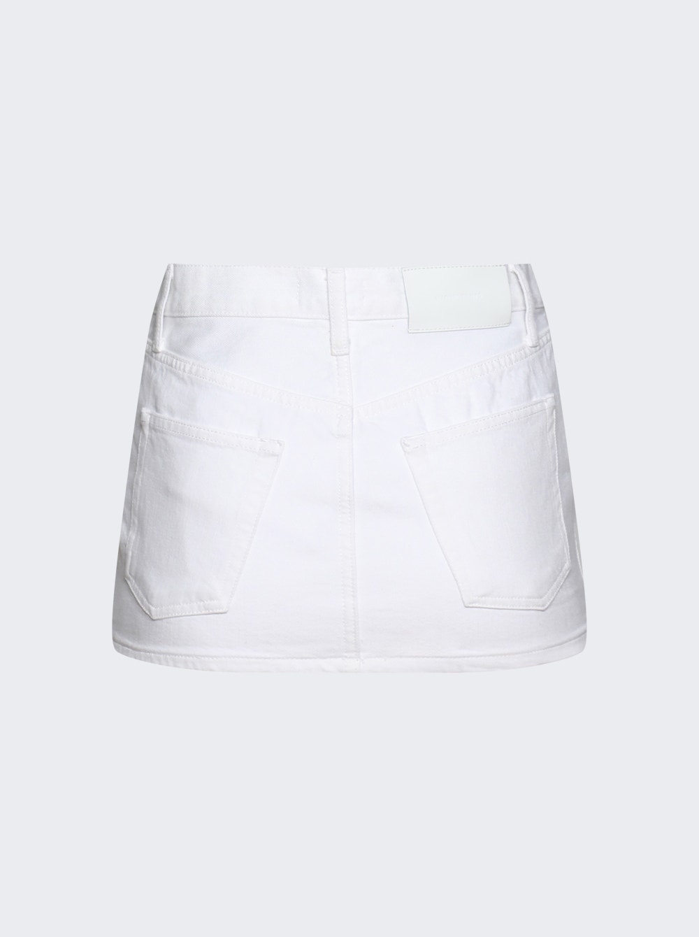 Denim Micro Mini Skirt White