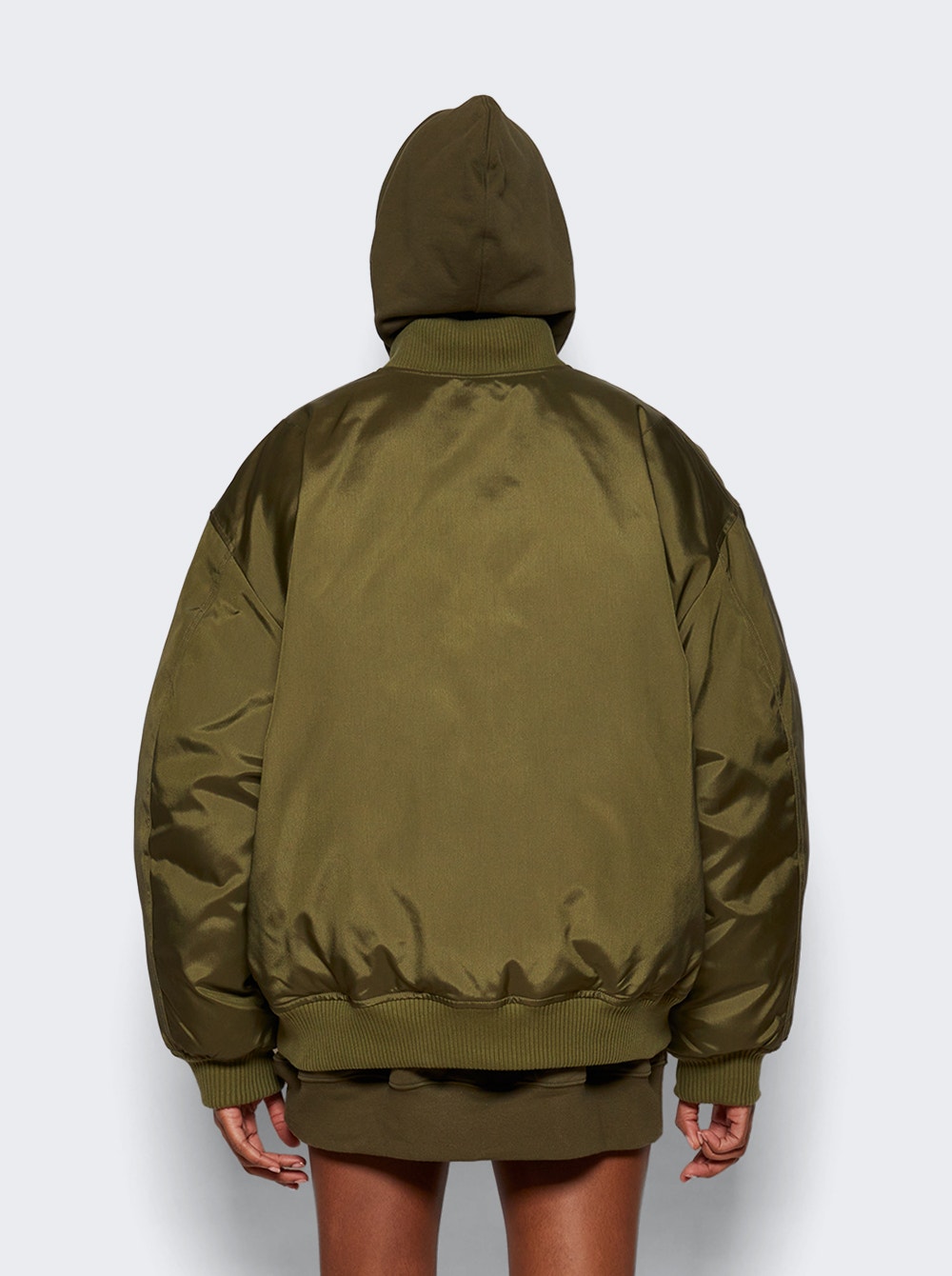 Oversized Reversible Bomber Jacket Dark Military