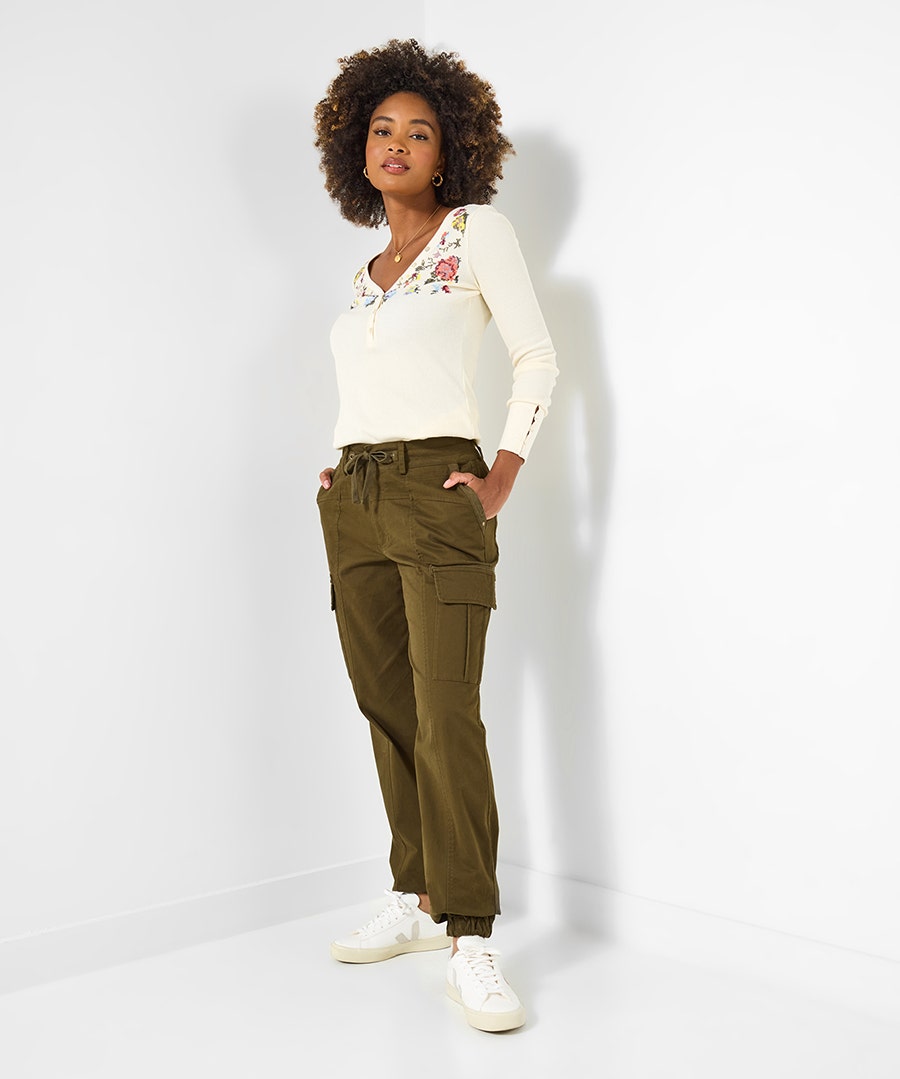 Women's Joe's Favourite Cargo Trousers - Size - Khaki - by Joe Browns