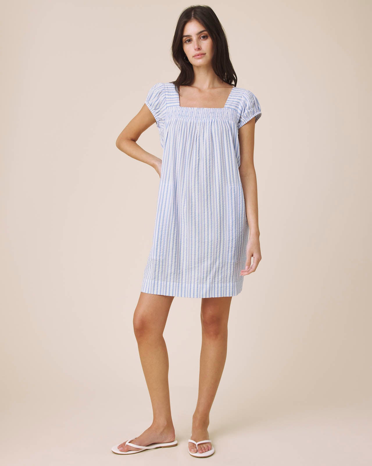 Splendid - Madelyn Stripe Mini Dress - WhiteAzure