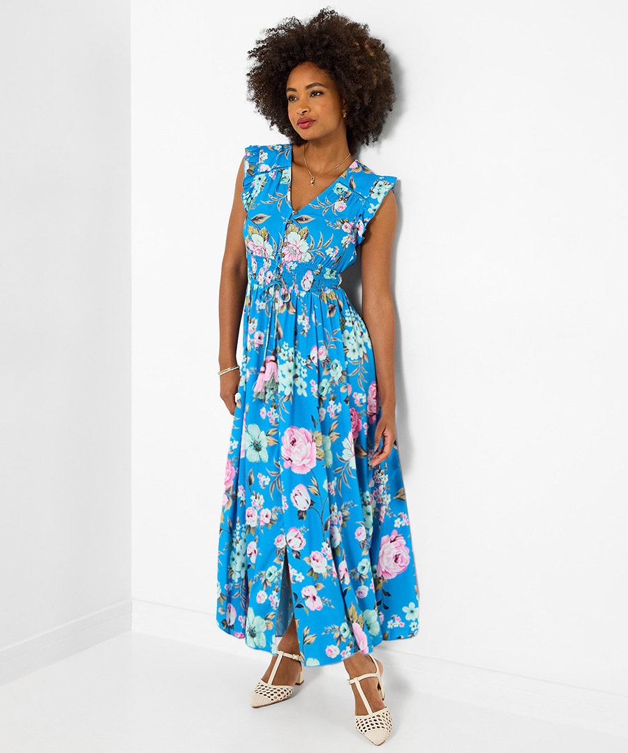 Women's Millie Floral Maxi Dress - Size - Blue - by Joe Browns