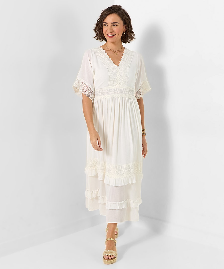 Women's Boho Days Dress - Size - White - by Joe Browns