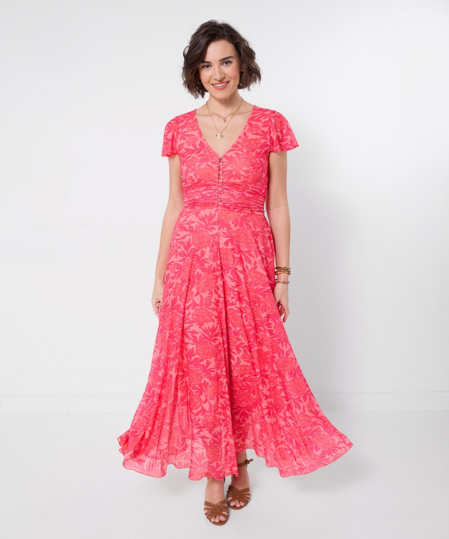 Women's Petite Orla Printed Dress - Size - Pink - by Joe Browns
