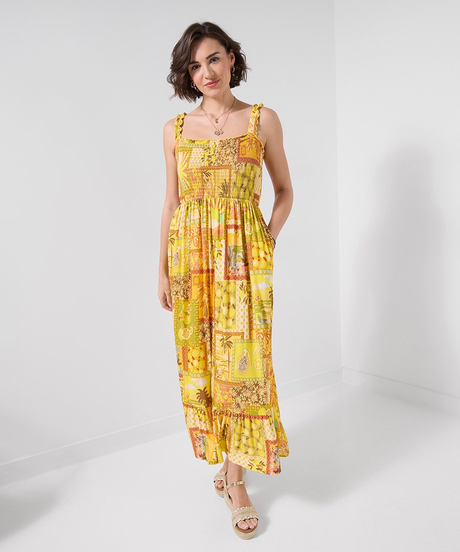 Women's Sunshine Days Jersey Maxi Dress - Size - Yellow - by Joe Browns