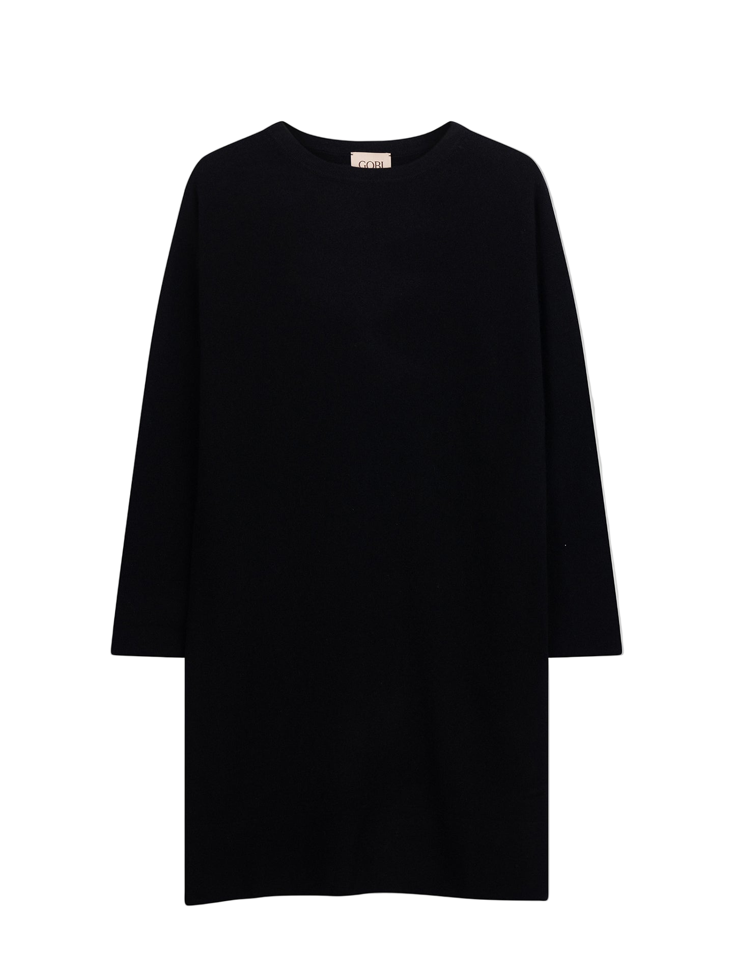 C-Neck Knit Dress - X Black WK-