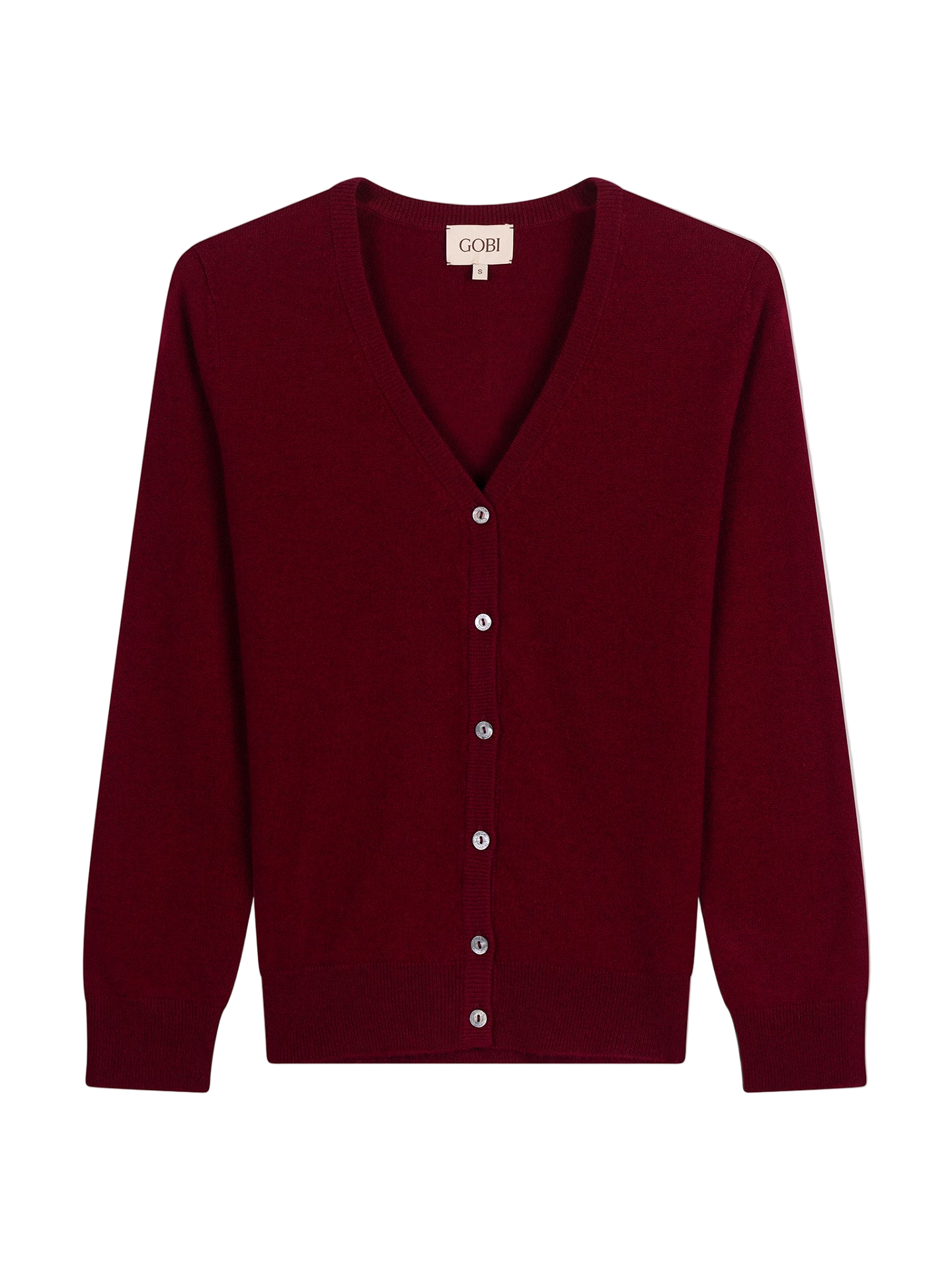 Timeless Cashmere V-Neck Cardigan - Bordeaux WK-