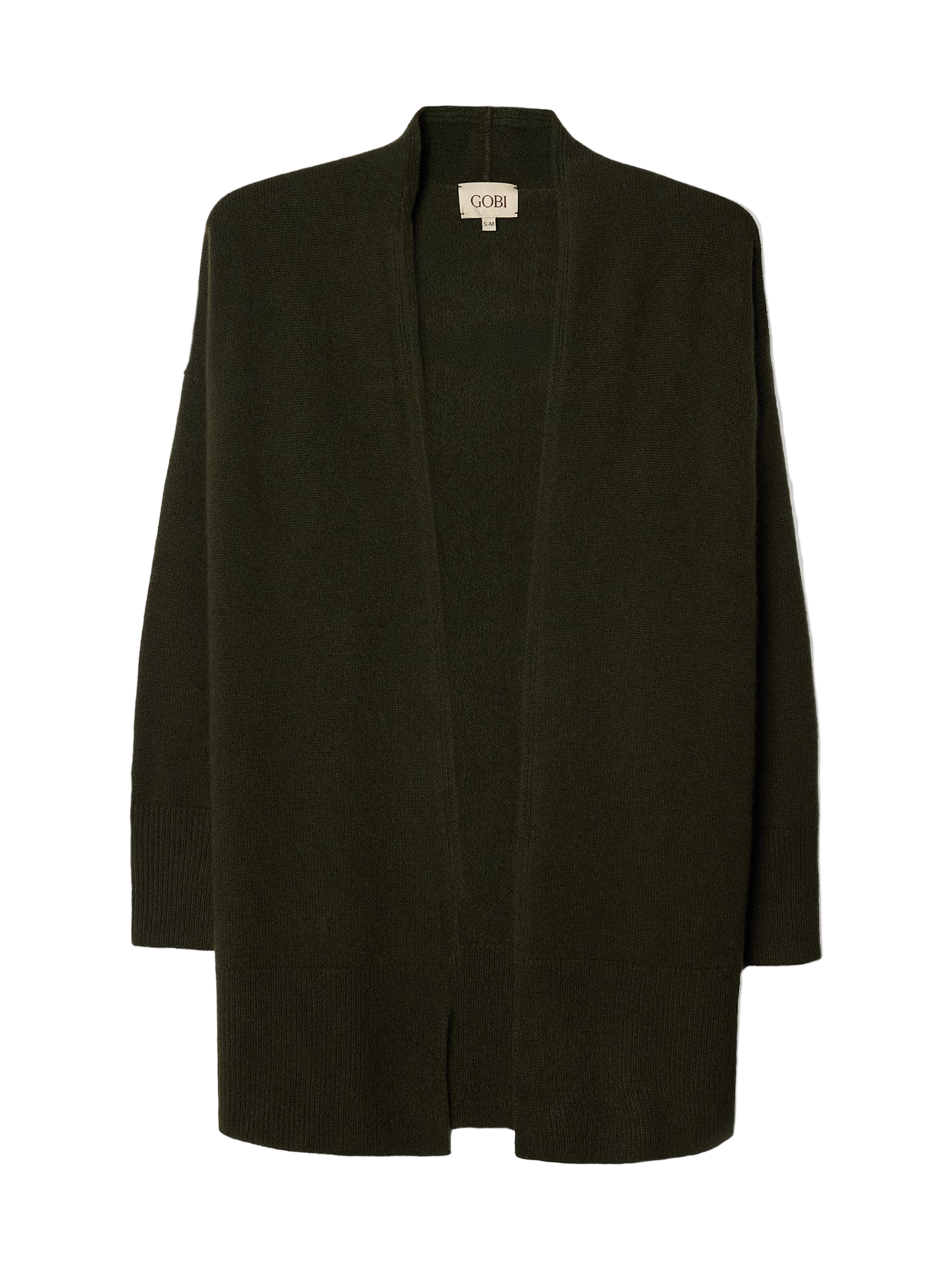 Luxurious Open-Front Cardigan - L Olive Green WK-