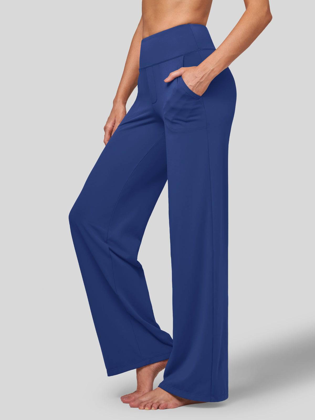 Women's High Rise Yoga Dress Pants - Royal Blue Inch