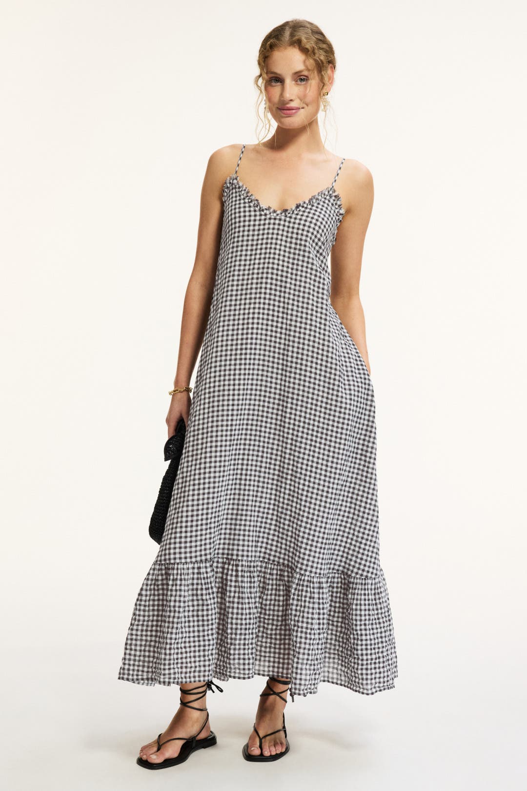 XRENA Taytum Dress Black-cream-print