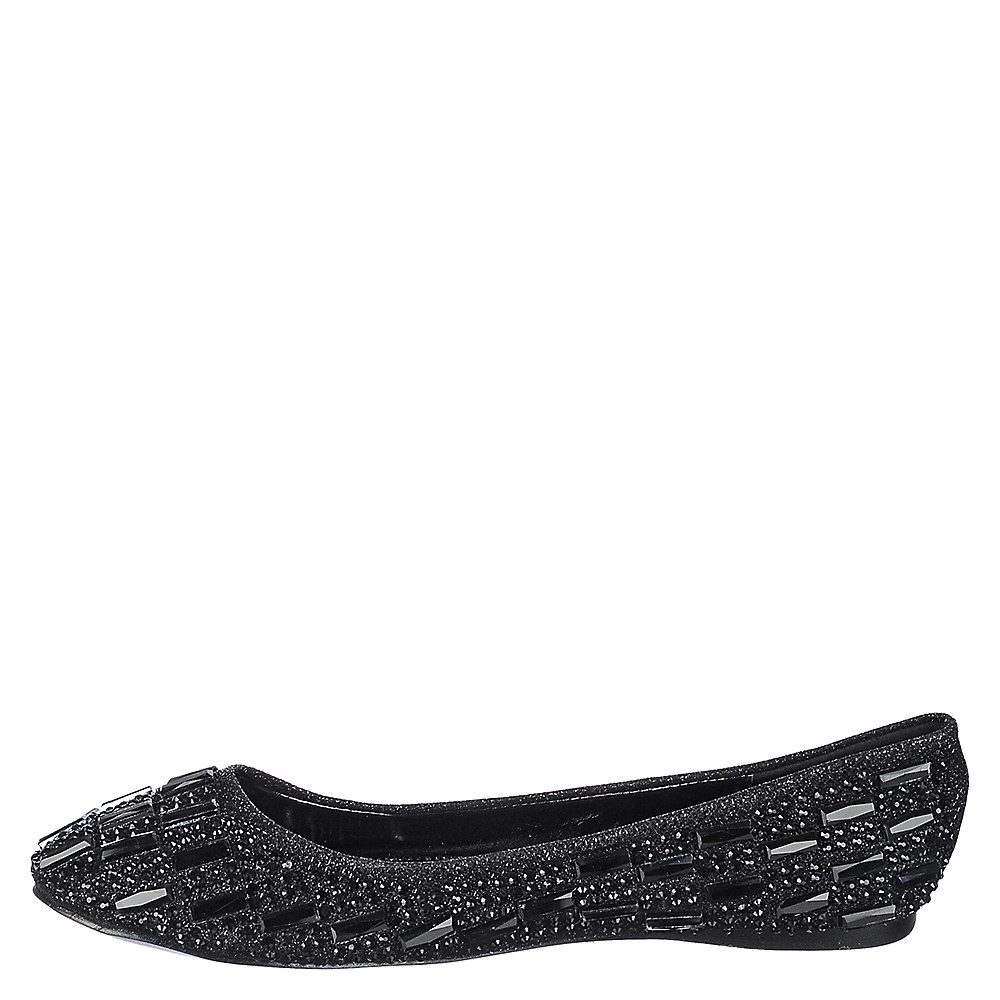 Women Julie- Flat Sequin Dress Shoes Silver Silver Flats . Silver