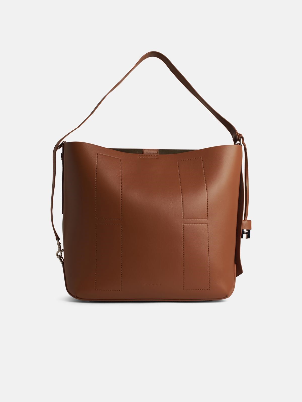 HOGAN 'H' Brown Leather Crossbody Bag