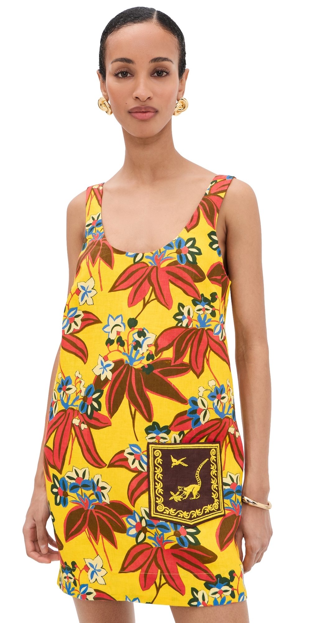 ALÉMAIS Leo Embroidered Mini Dress Multi