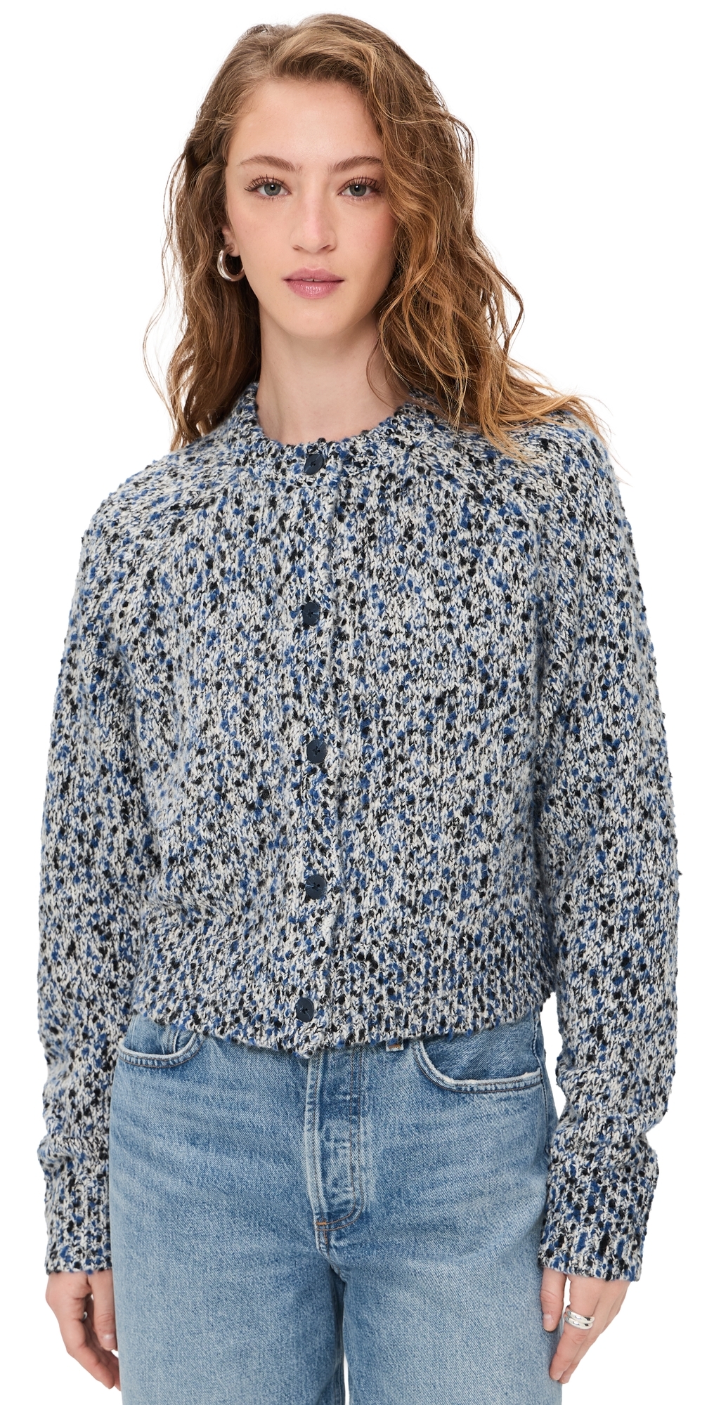 ALIGNE Tania Knitted Cardigan Blue Mix