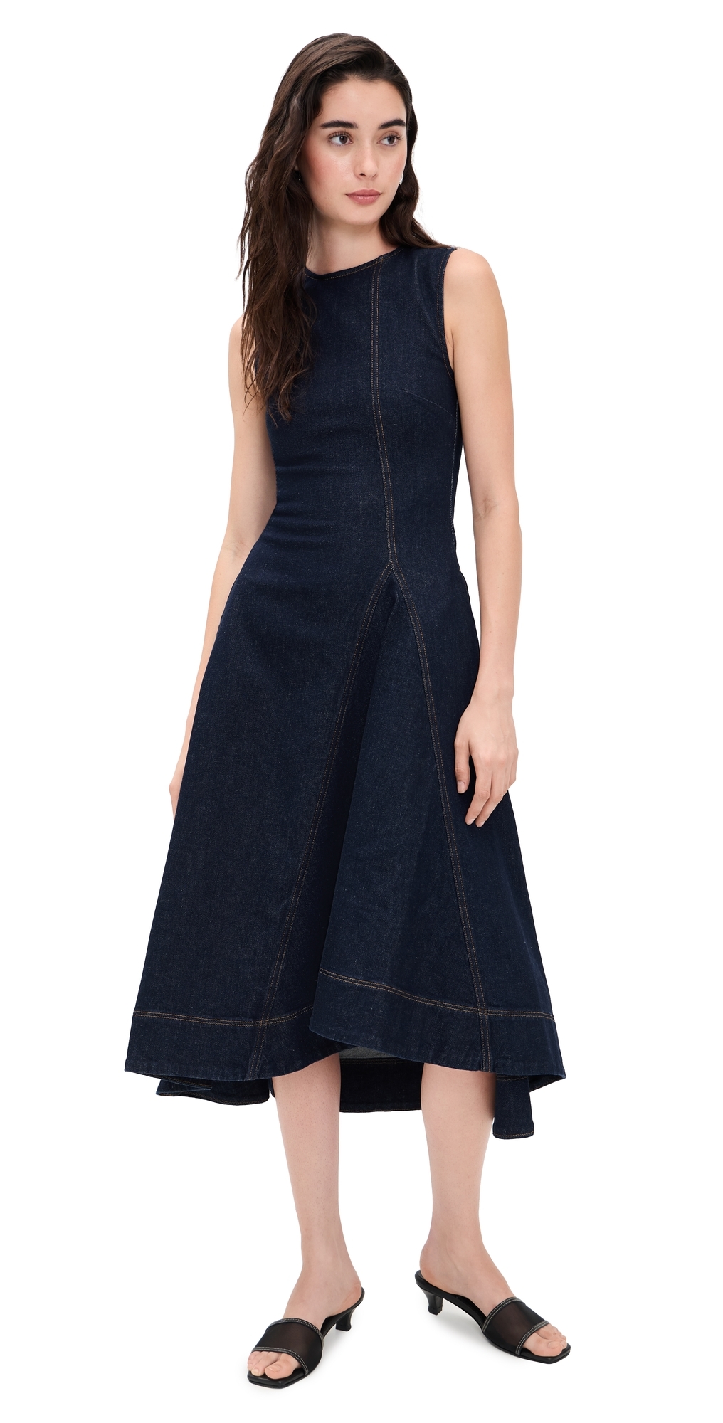 ALIGNE Liberty Denim Midi Dress Indigo