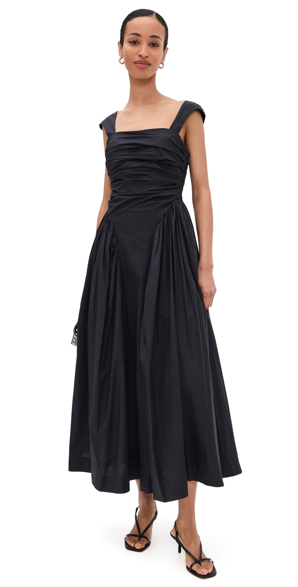 AMUR Galilea Ruched Dress Black