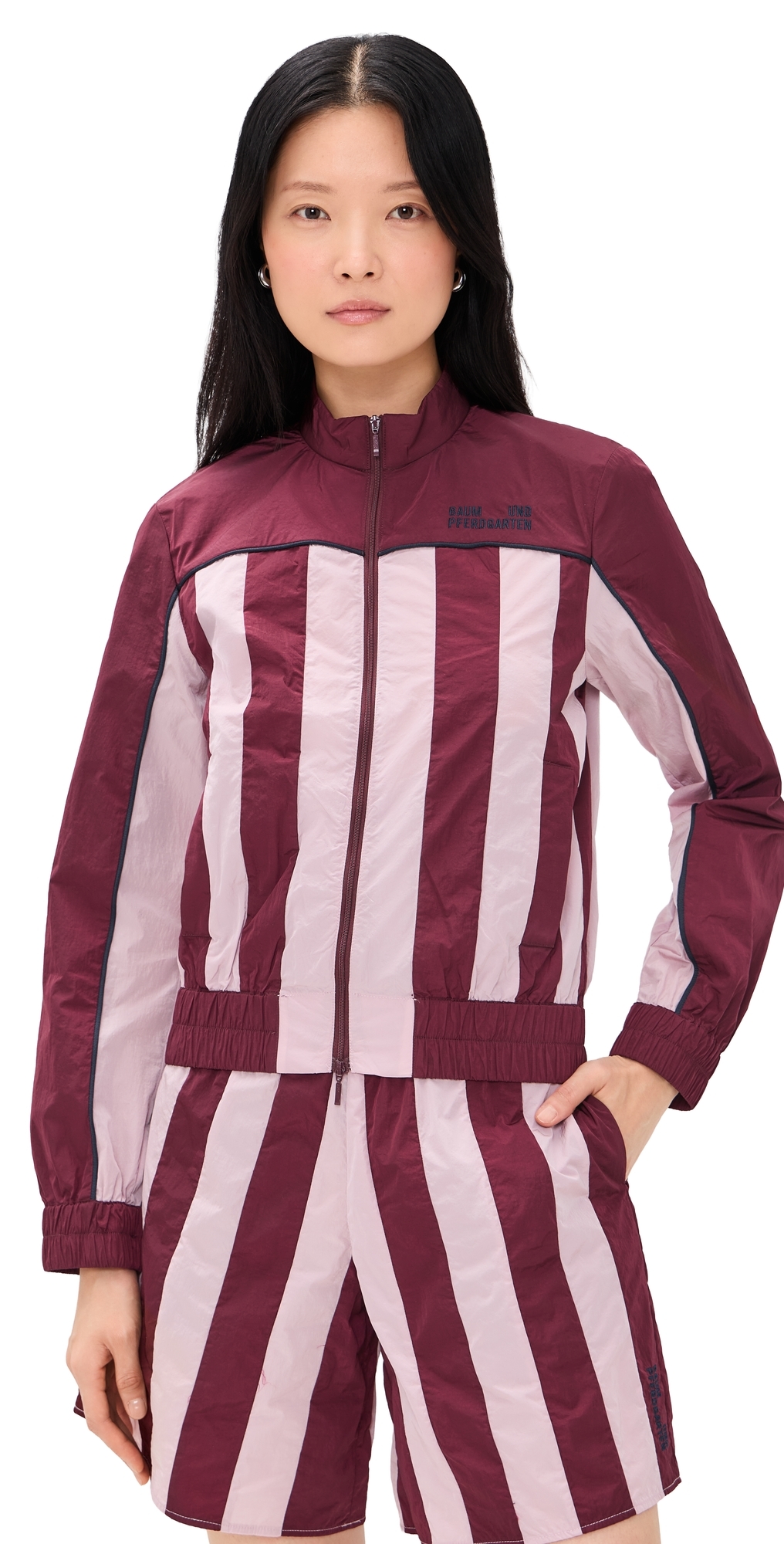 BAUM UND PFERDGARTEN Bettie Bomber Jacket Bordeaux Pink Mix