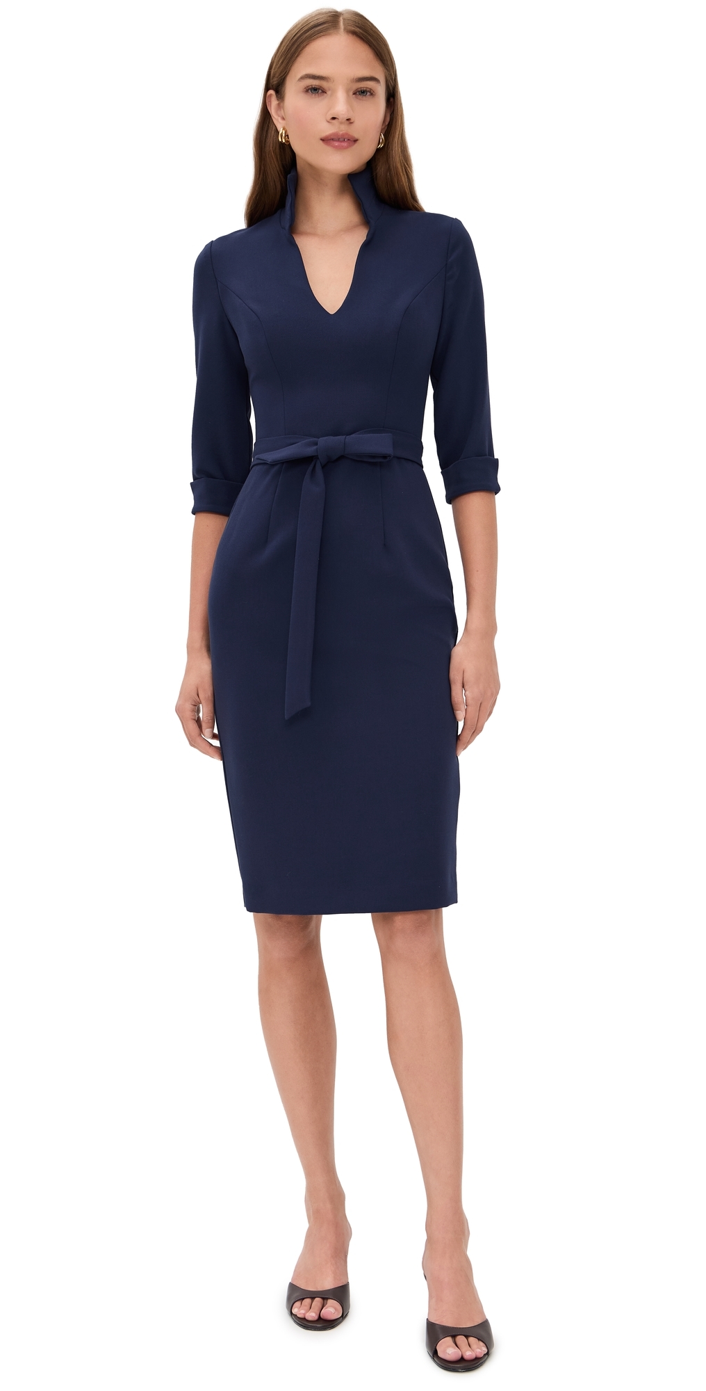 Black Halo Madeline Sheath Dress Pacific Blue