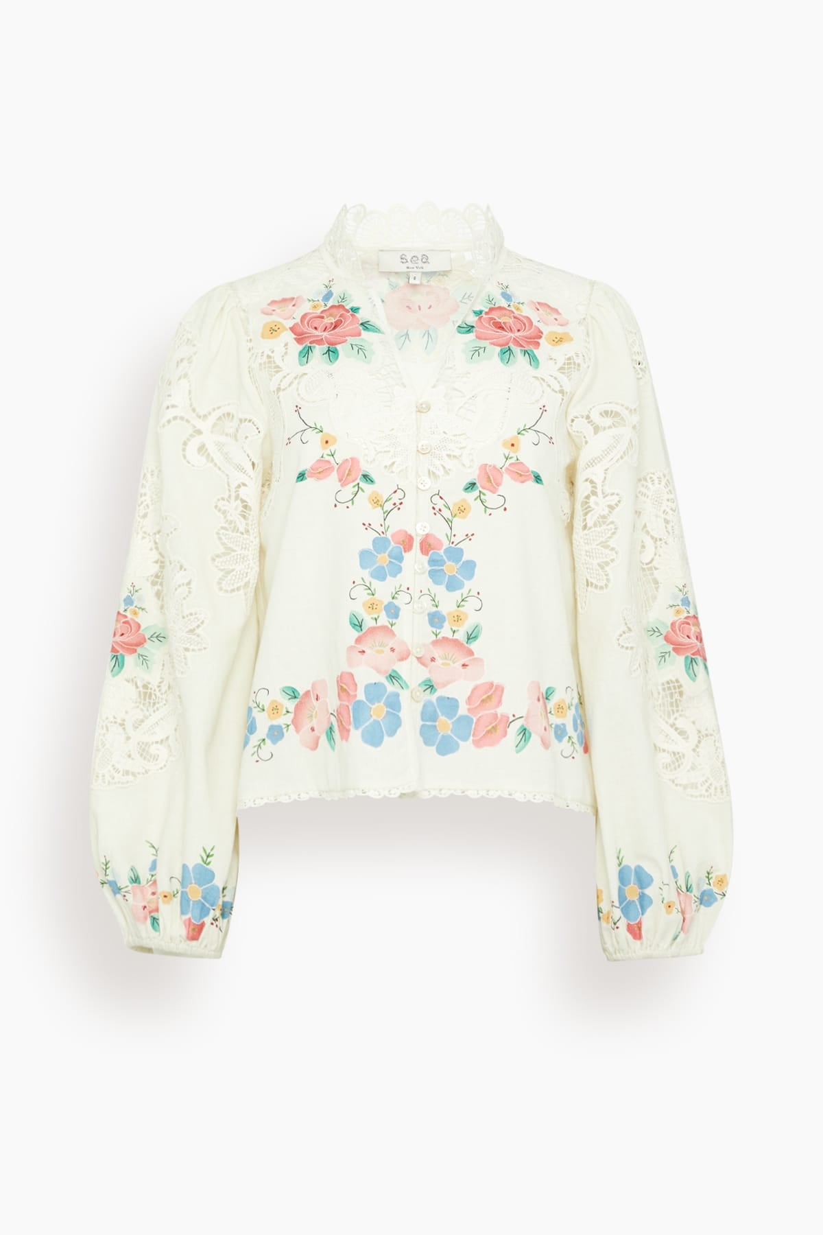 Astrid Embroidery Long Sleeve Blouse