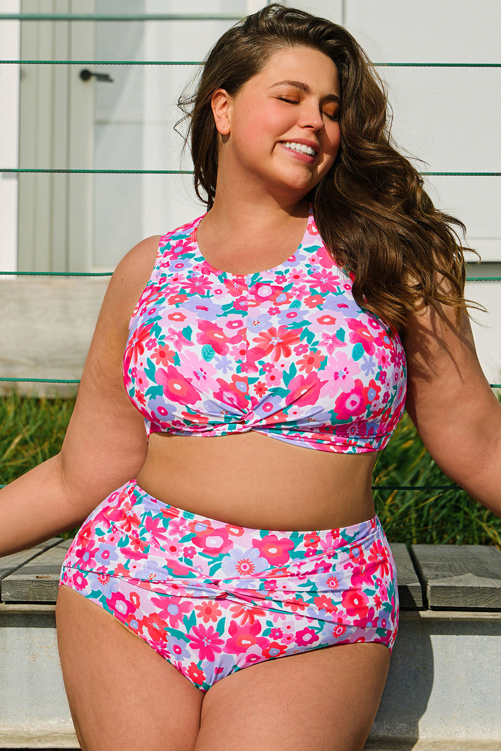 Emerson High Waist Bikini PL Set - Rose X - W-W