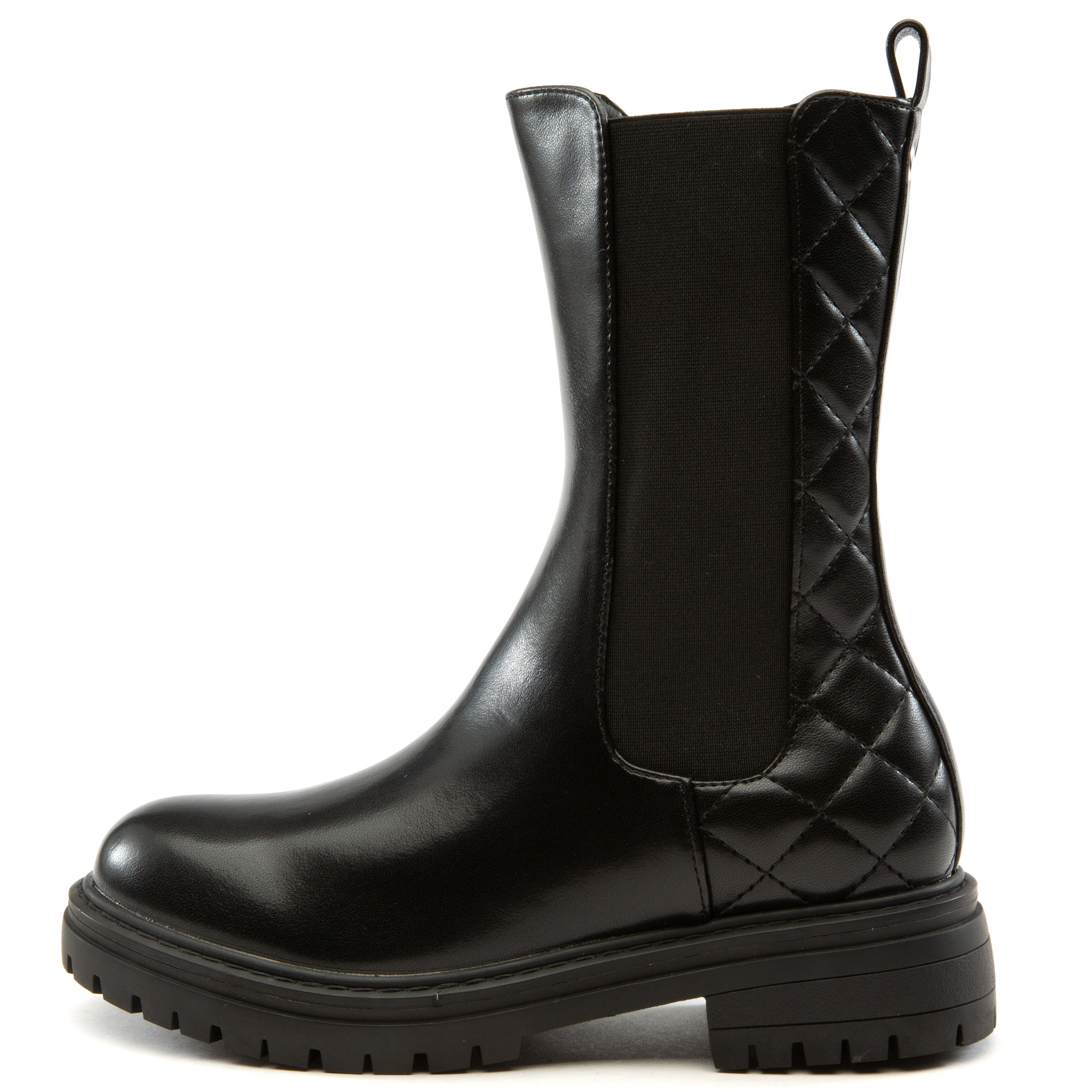 Women Dreamer- Mid-Calf Chelsea Style Boot Black Boots Black