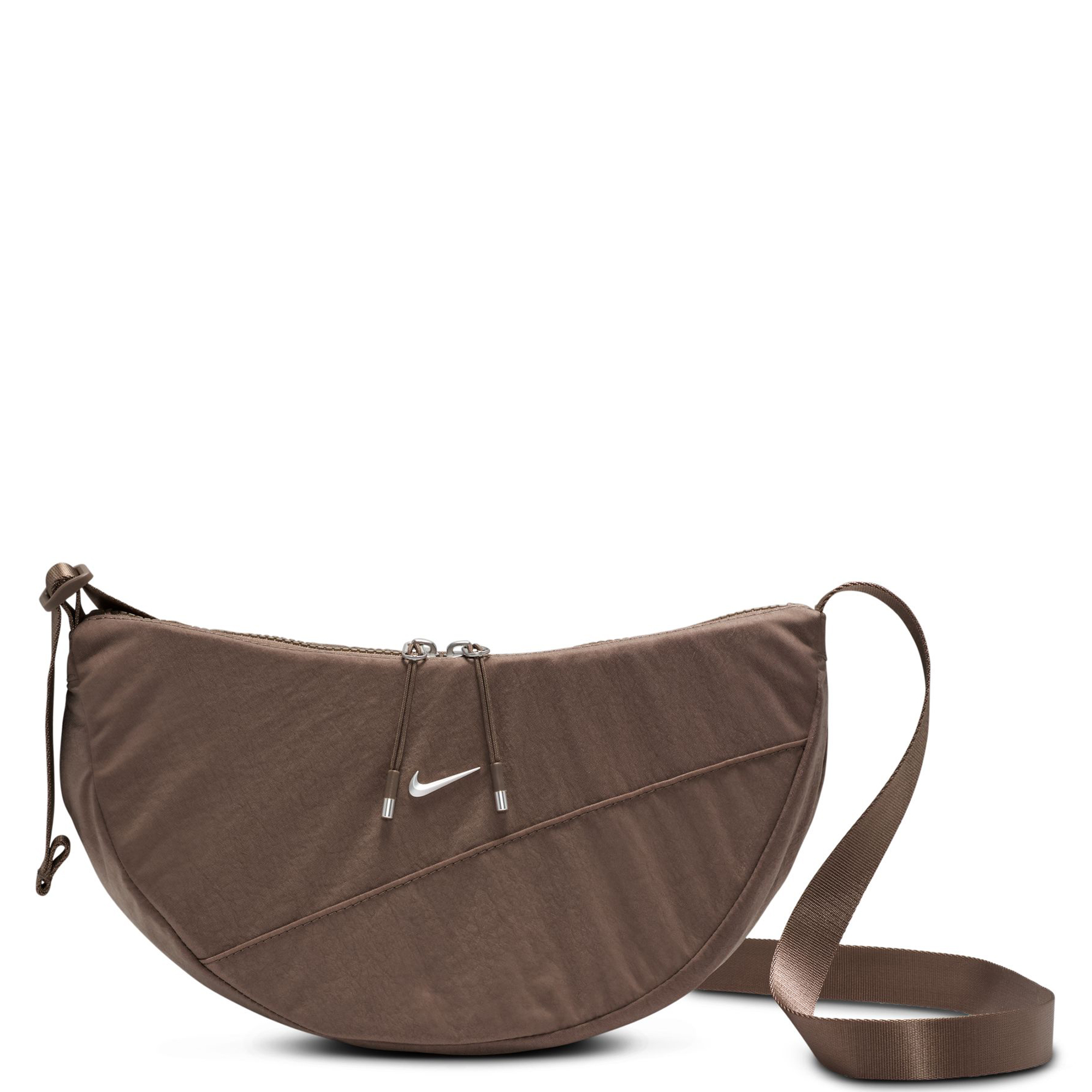 Women Aura Crescent Crossbody Bag L Mink BrownMink BrownMatte Silver Handbags MISC Mink BrownMink BrownMatte Silver