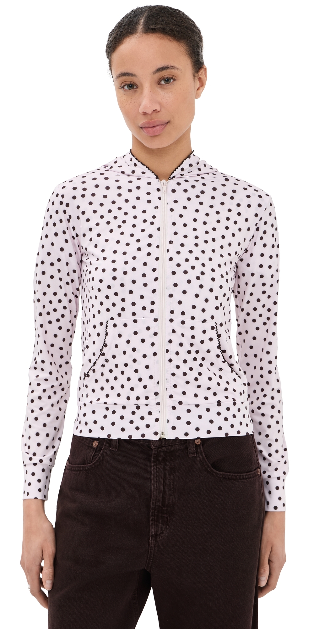 Caro Editions Hoodie PinkBrown Dots