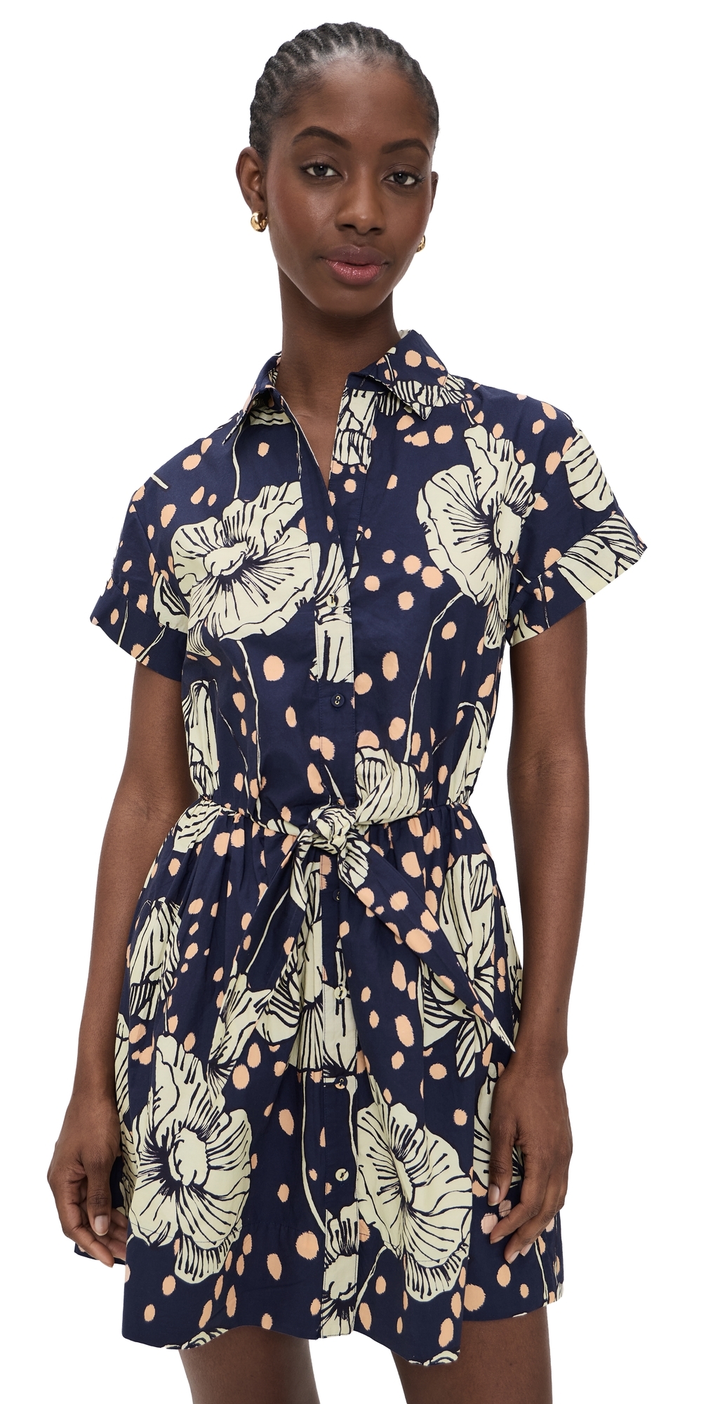 Cara Cara Asbury Mini Dress Dotted Flora Navy